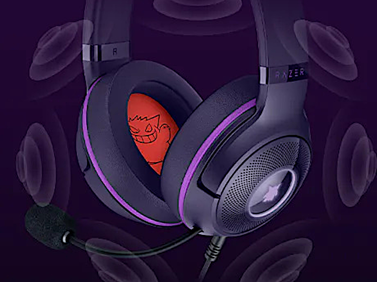 Geng Ghost Joint Edition，Baokemeng，E-sports headset，RGB Luminous Cat Ears，Gengar Edition，