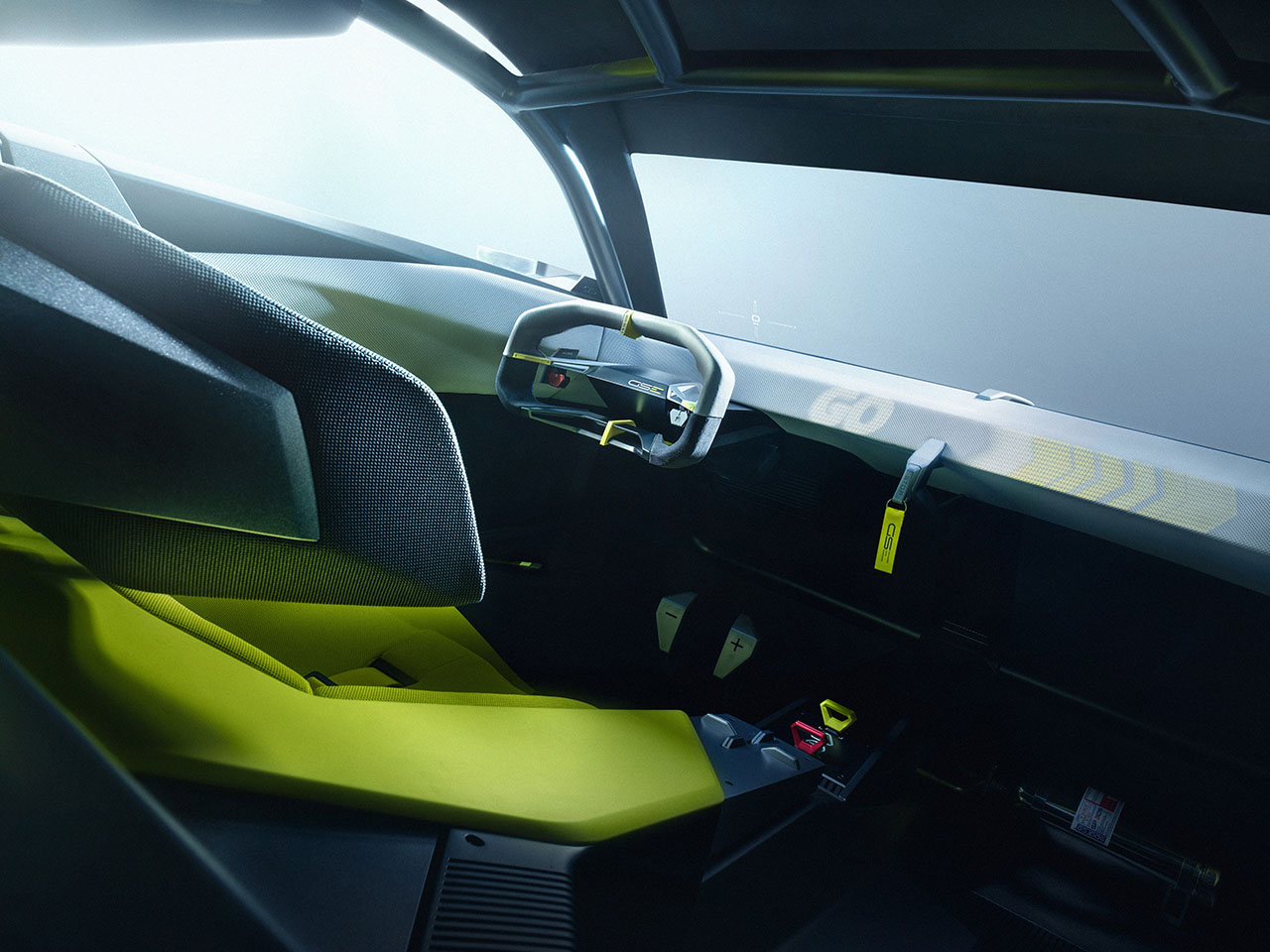 Seat atmosphere lamp，Corsa GSE Vision GT，Concept sports car，Illuminating Fabric，optical signal assisted，