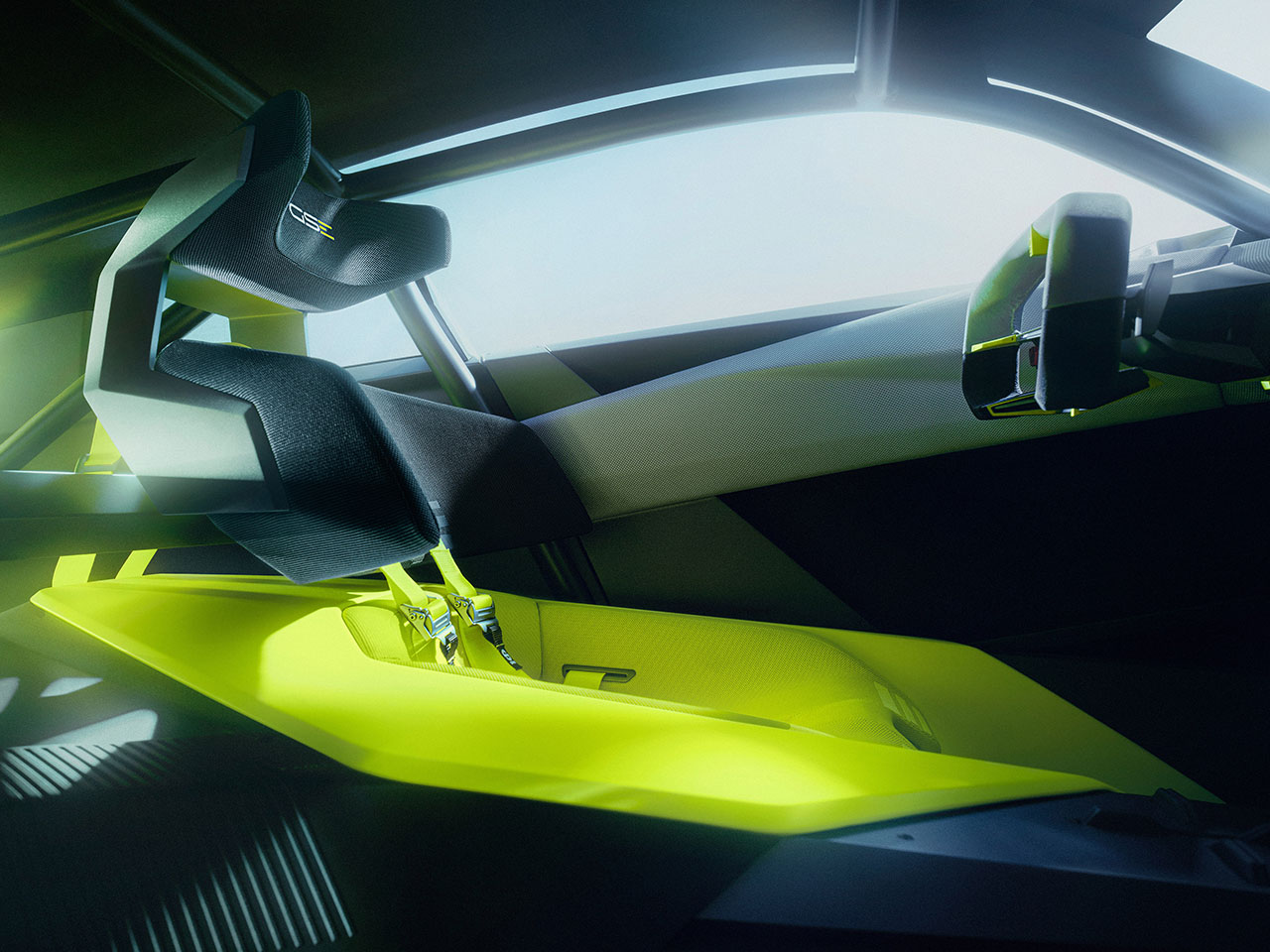 Seat atmosphere lamp，Corsa GSE Vision GT，Concept sports car，Illuminating Fabric，optical signal assisted，