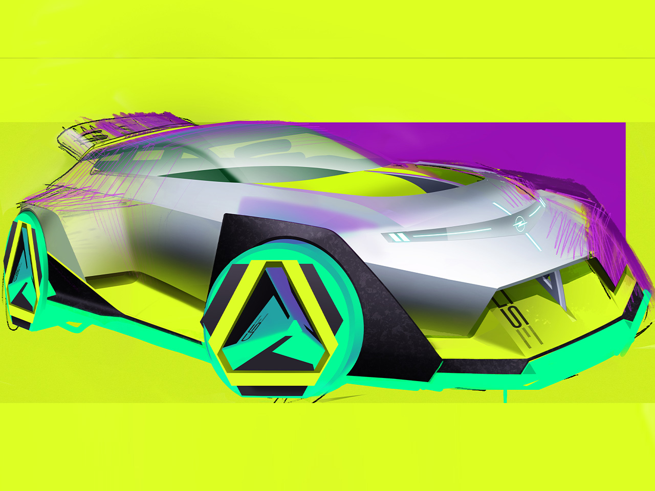 Seat atmosphere lamp，Corsa GSE Vision GT，Concept sports car，Illuminating Fabric，optical signal assisted，