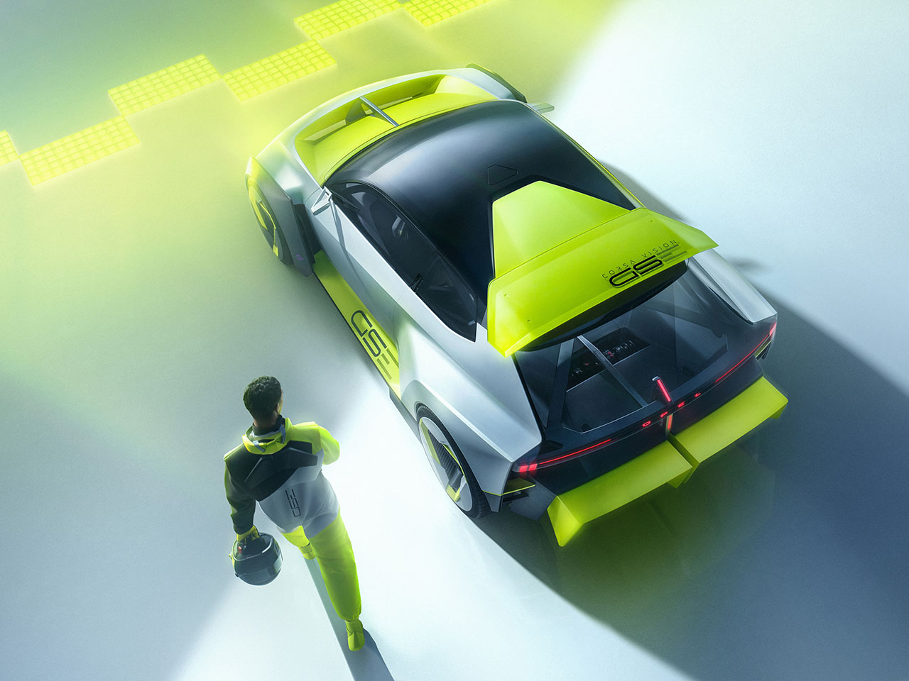 Seat atmosphere lamp，Corsa GSE Vision GT，Concept sports car，Illuminating Fabric，optical signal assisted，