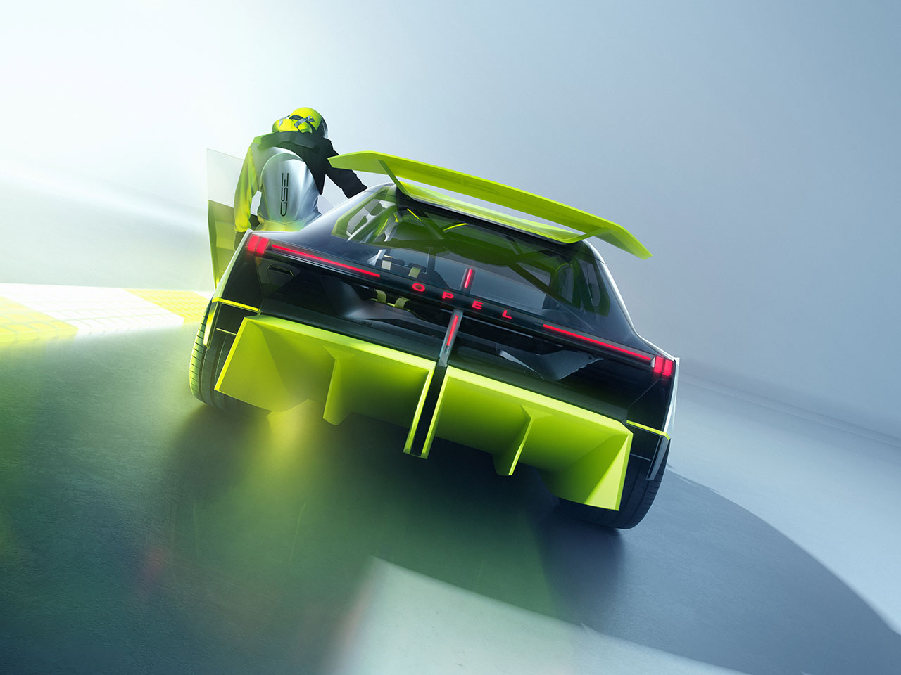 Seat atmosphere lamp，Corsa GSE Vision GT，Concept sports car，Illuminating Fabric，optical signal assisted，