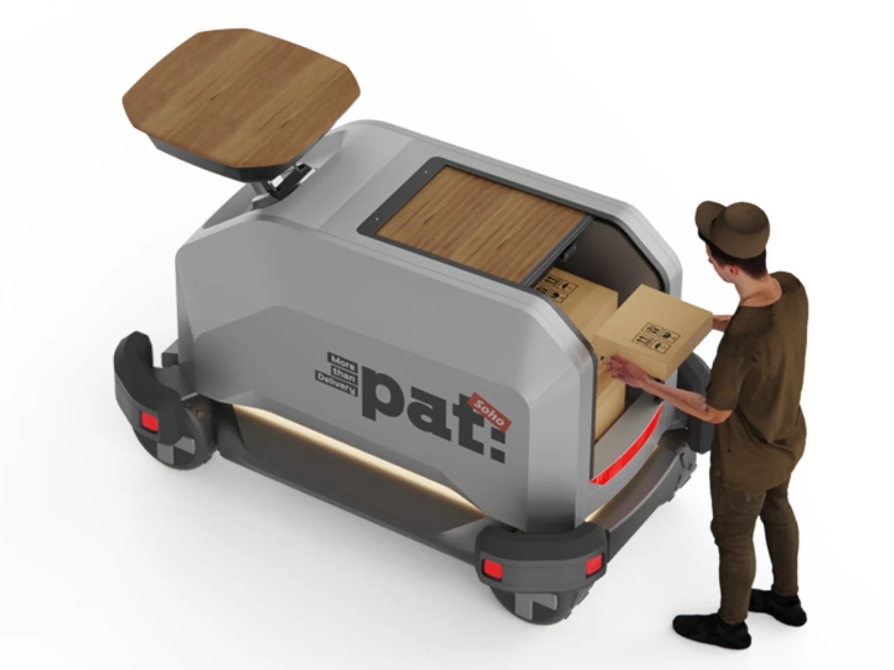 Distribution robot，city logistics，Interactive screen，Unmanned vehicle，pat，