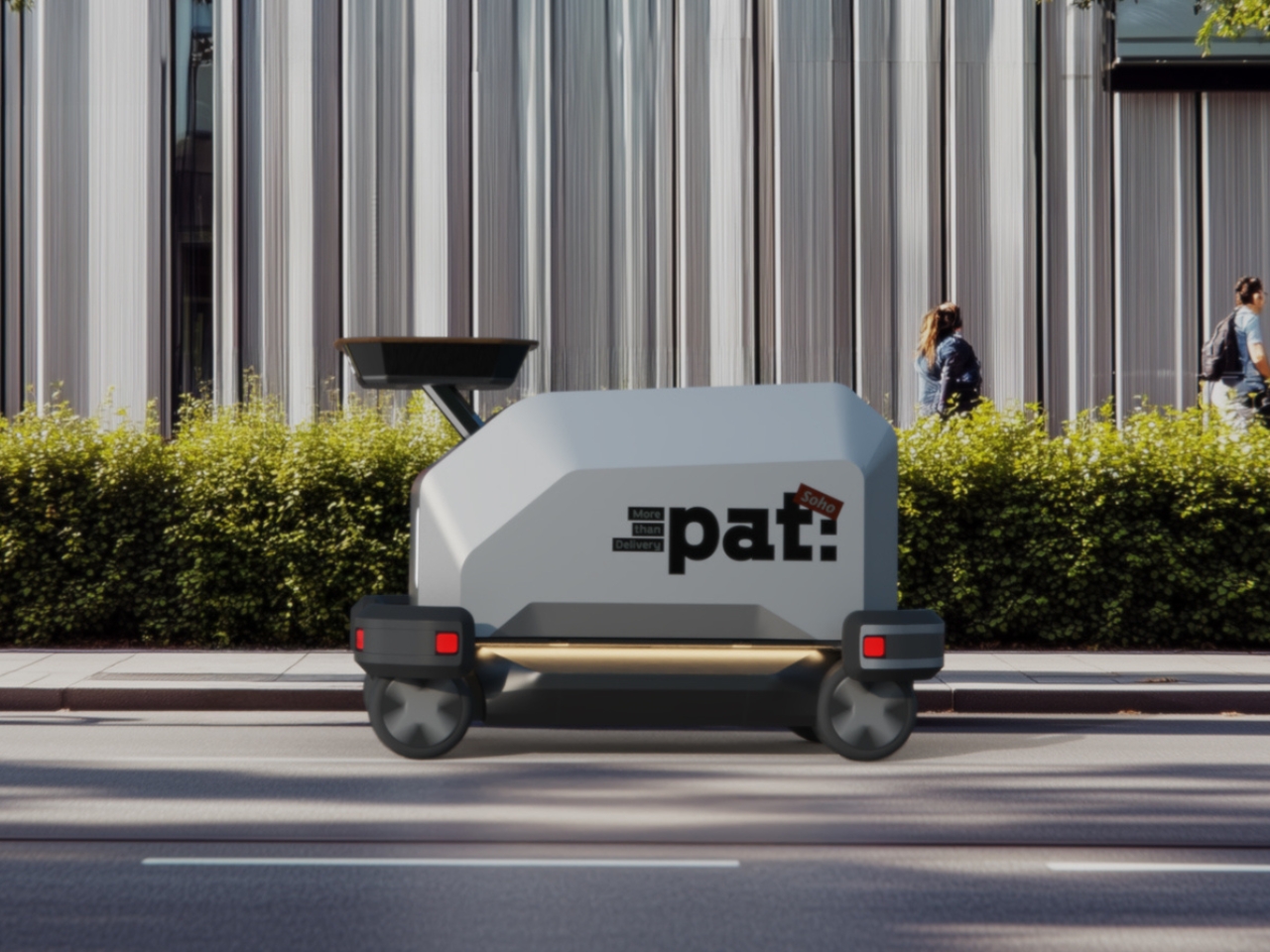 Distribution robot，city logistics，Interactive screen，Unmanned vehicle，pat，