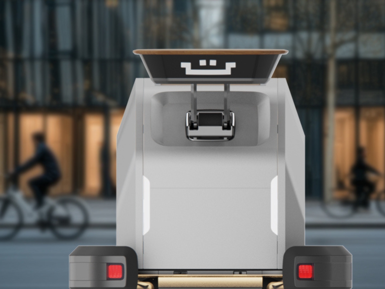 Distribution robot，city logistics，Interactive screen，Unmanned vehicle，pat，