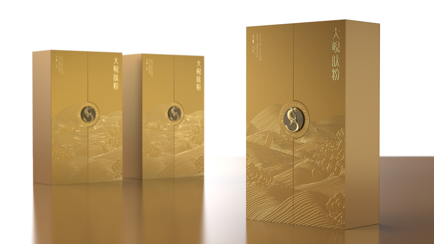 Packaging Design of Giant Salamander Peptide Powder，Solid Beverage Packaging Design，Health care gift box packaging design，