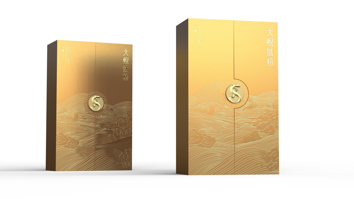 Packaging Design of Giant Salamander Peptide Powder，Solid Beverage Packaging Design，Health care gift box packaging design，