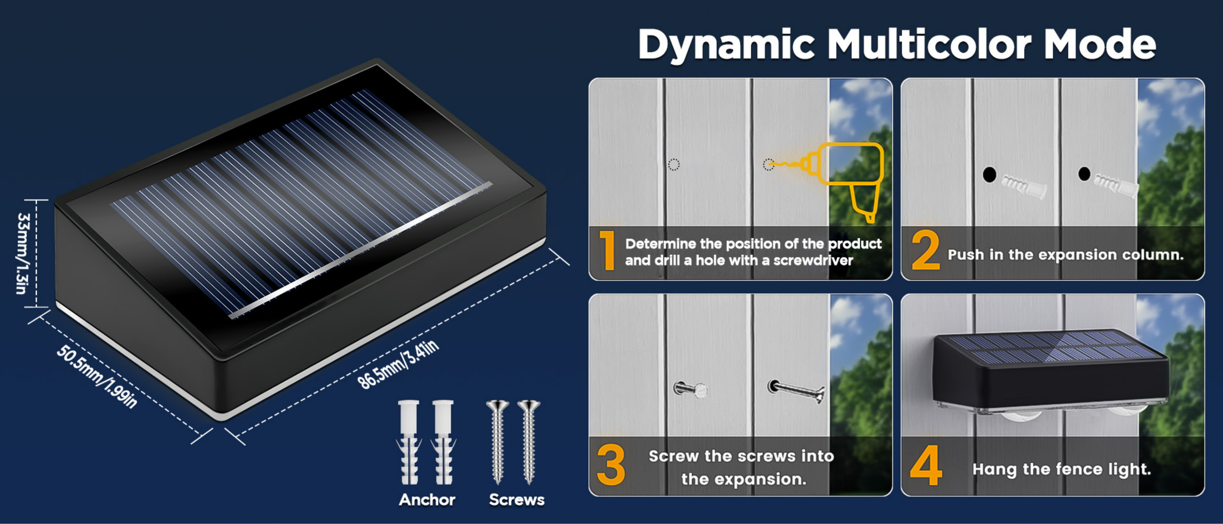 Fence lamp，Solar Fence Lamp，Magic Fence Lamp，Christmas Festive Lamps，