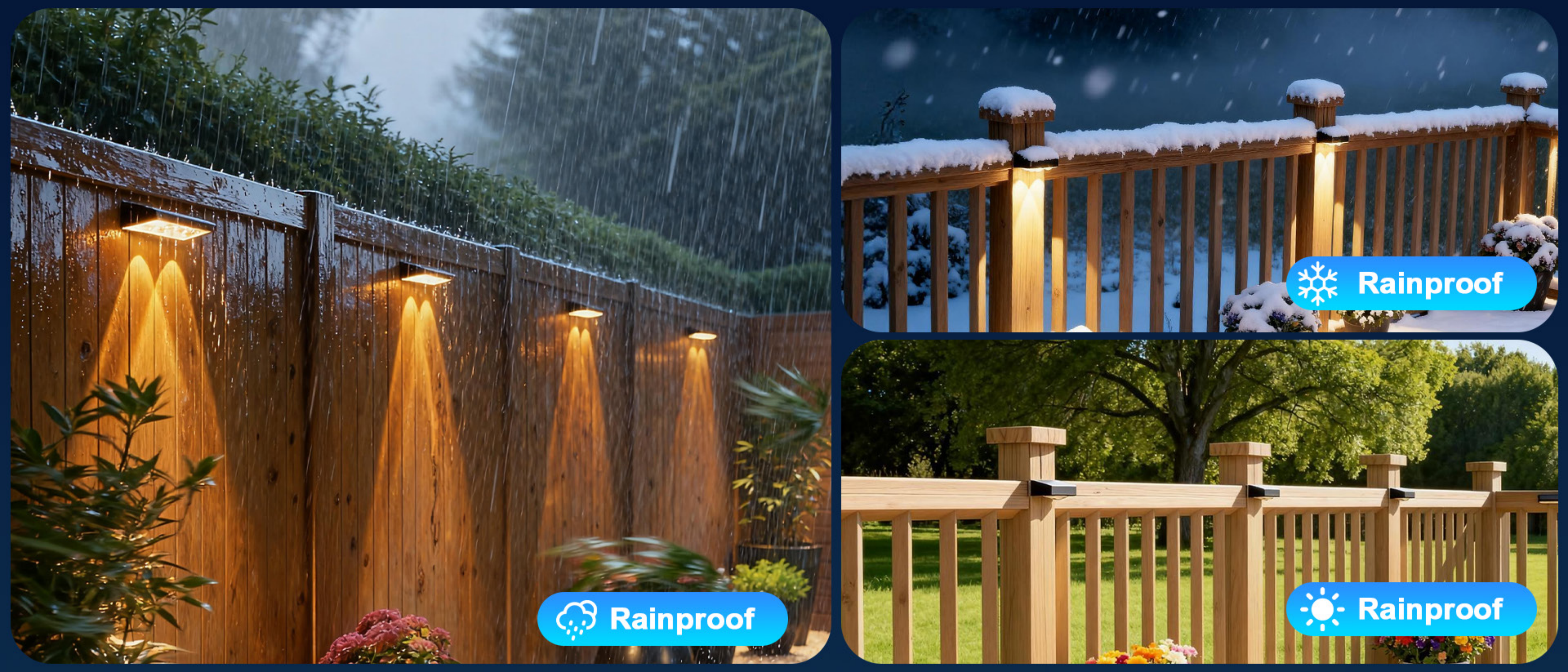 Fence lamp，Solar Fence Lamp，Magic Fence Lamp，Christmas Festive Lamps，