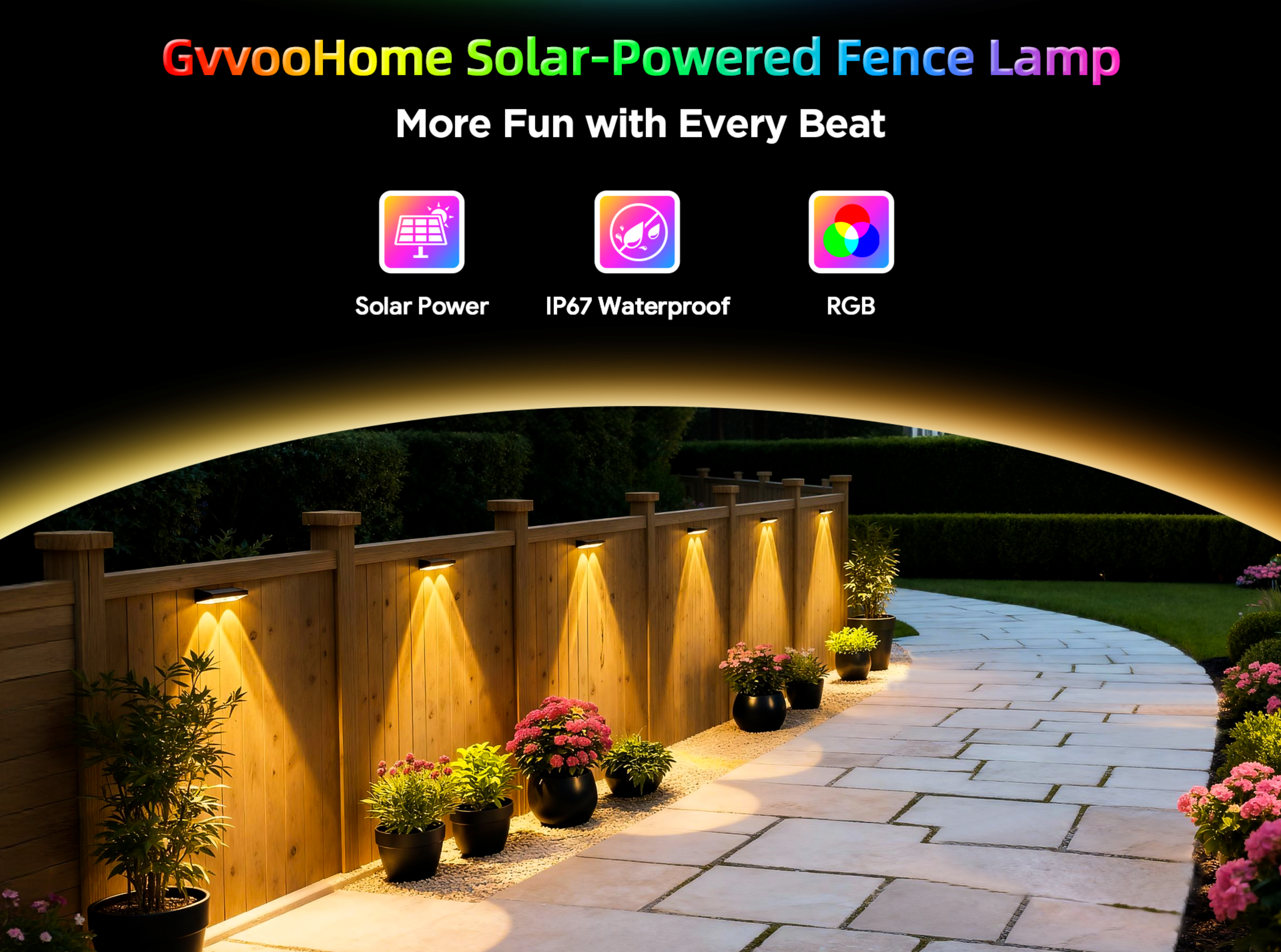 Fence lamp，Solar Fence Lamp，Magic Fence Lamp，Christmas Festive Lamps，