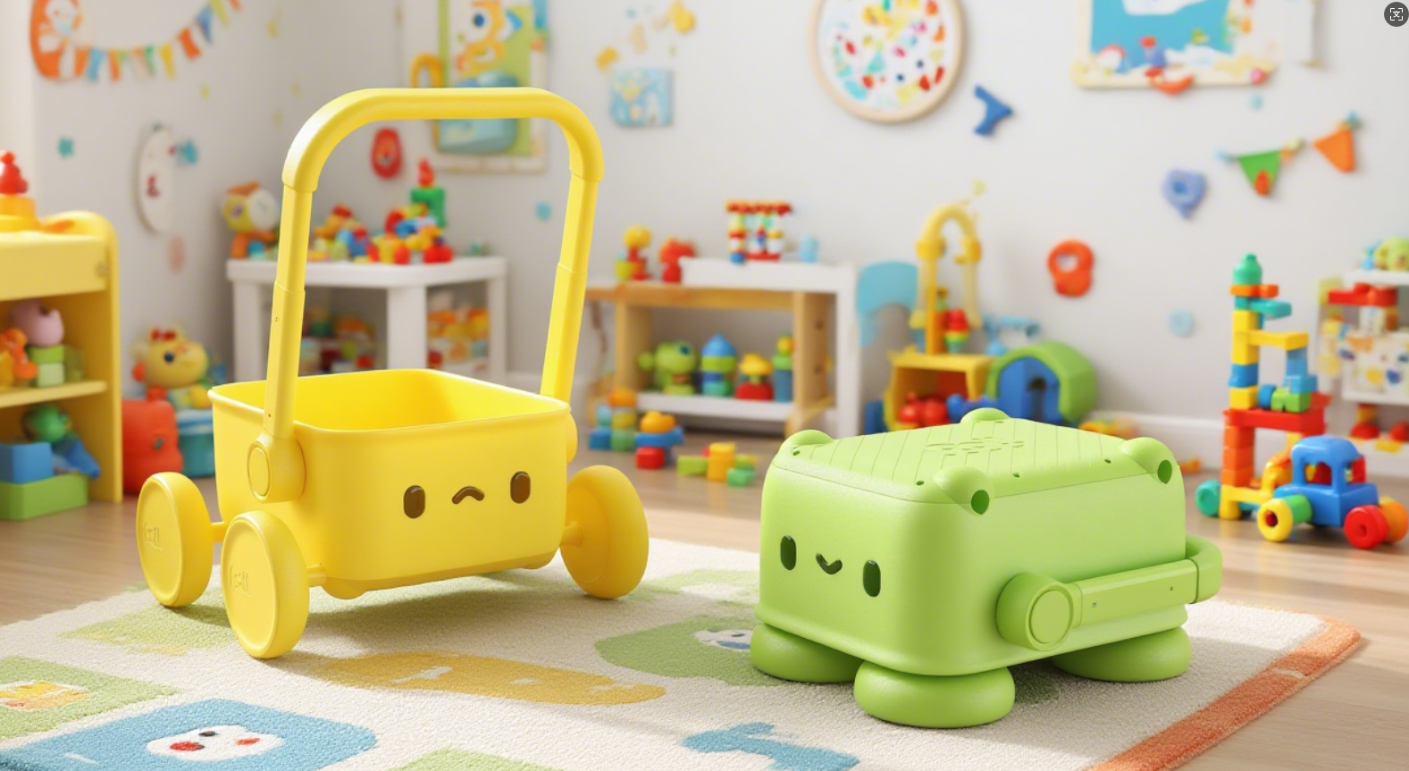 product design，Creative design，Structural design，Stroller design，Four-wheel trolley，