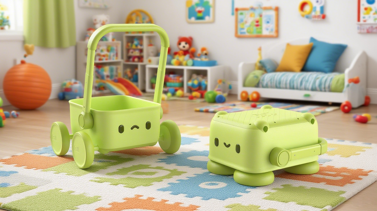 product design，Creative design，Structural design，Stroller design，Four-wheel trolley，