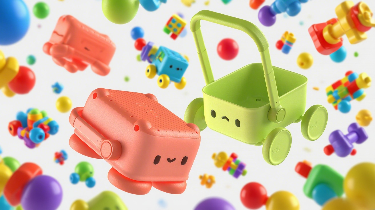 product design，Creative design，Structural design，Stroller design，Four-wheel trolley，