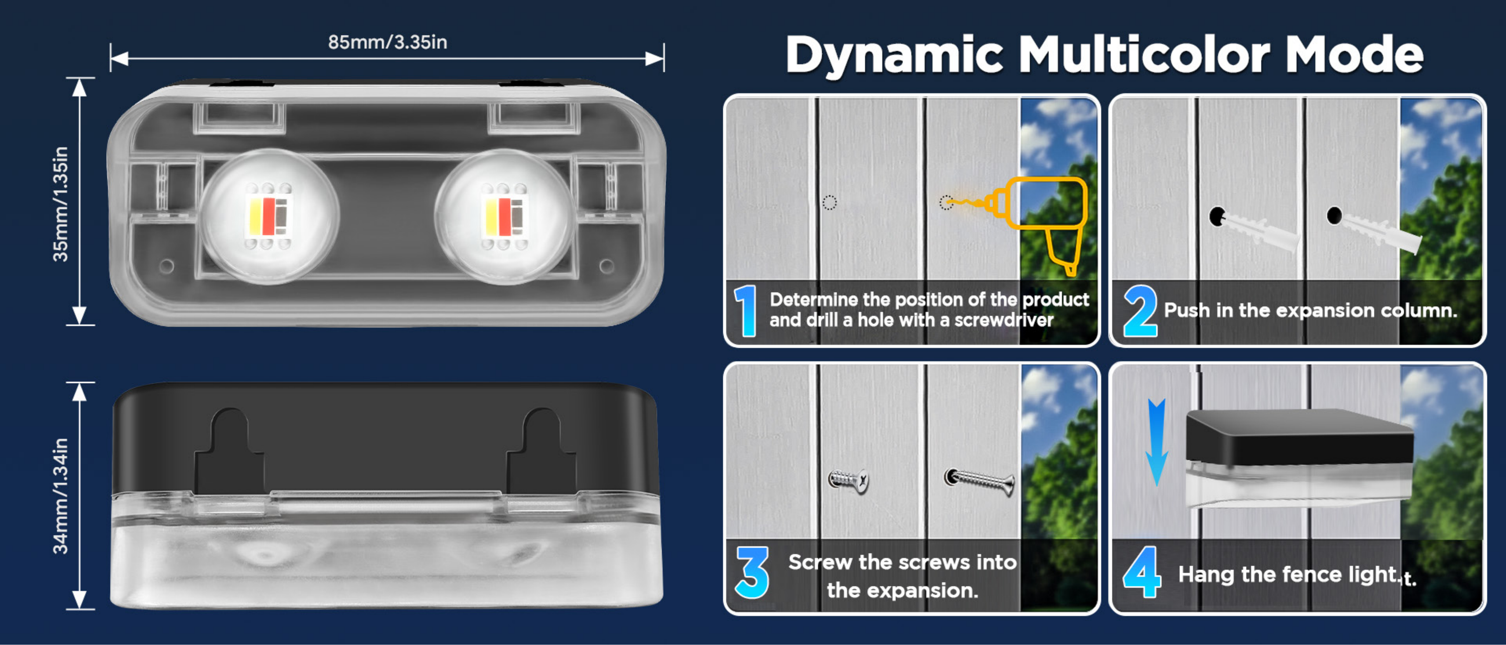 Fence lamp，Magic Fence Lamp，Bluetooth fence lamp，