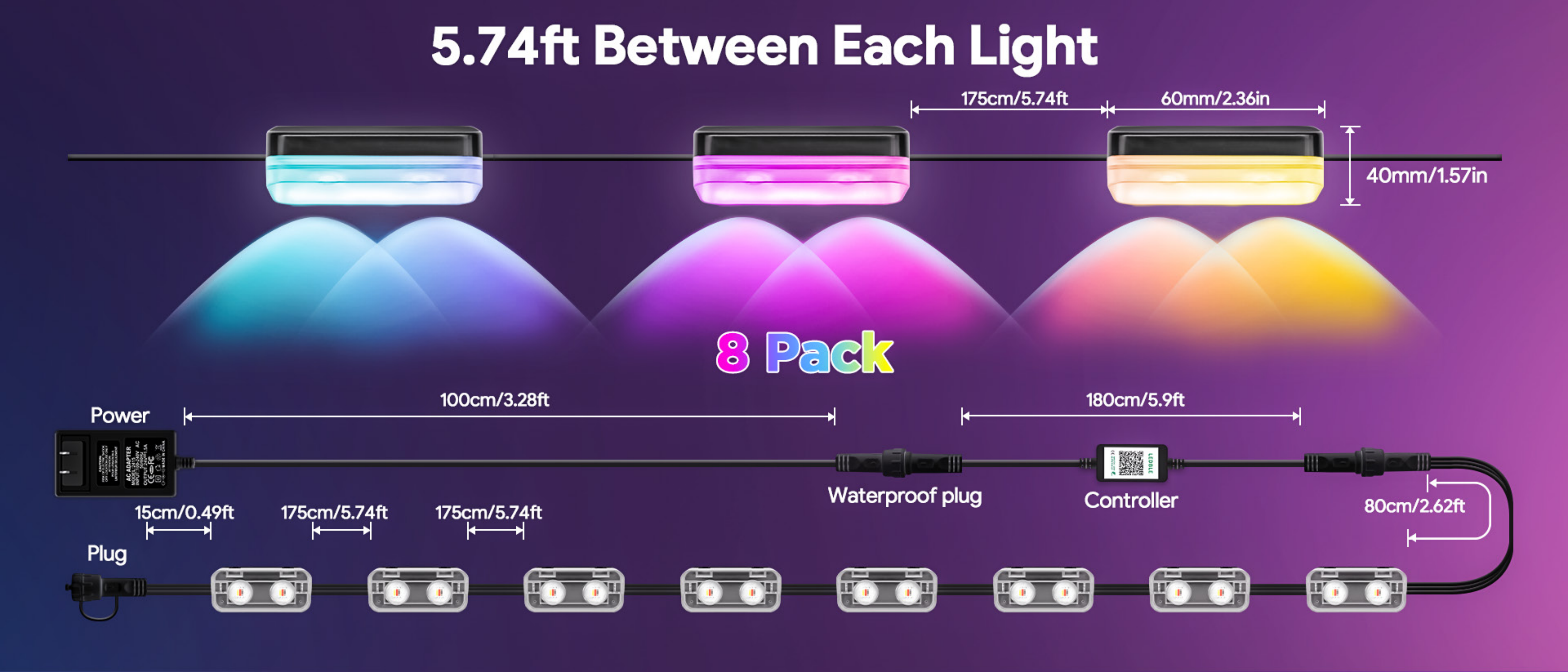 Fence lamp，Magic Fence Lamp，Bluetooth fence lamp，