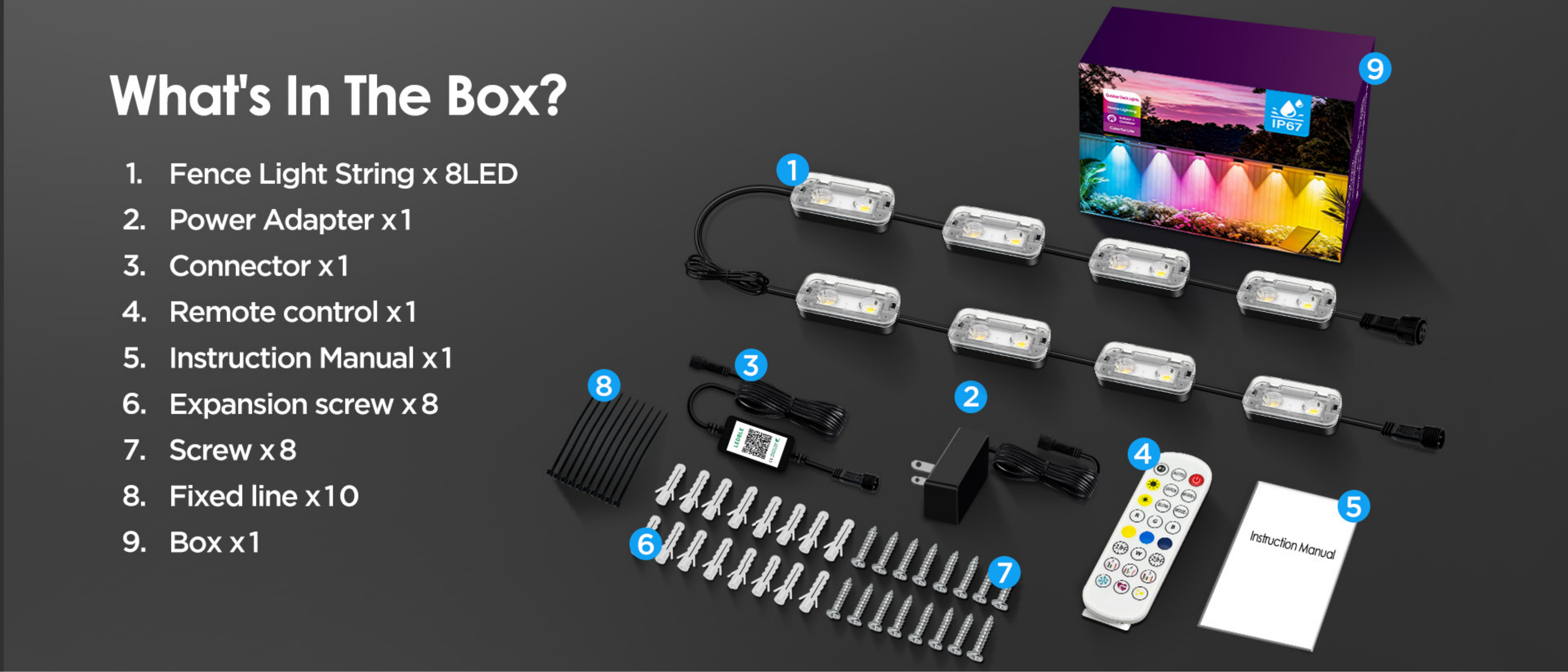 Fence lamp，Magic Fence Lamp，Bluetooth fence lamp，