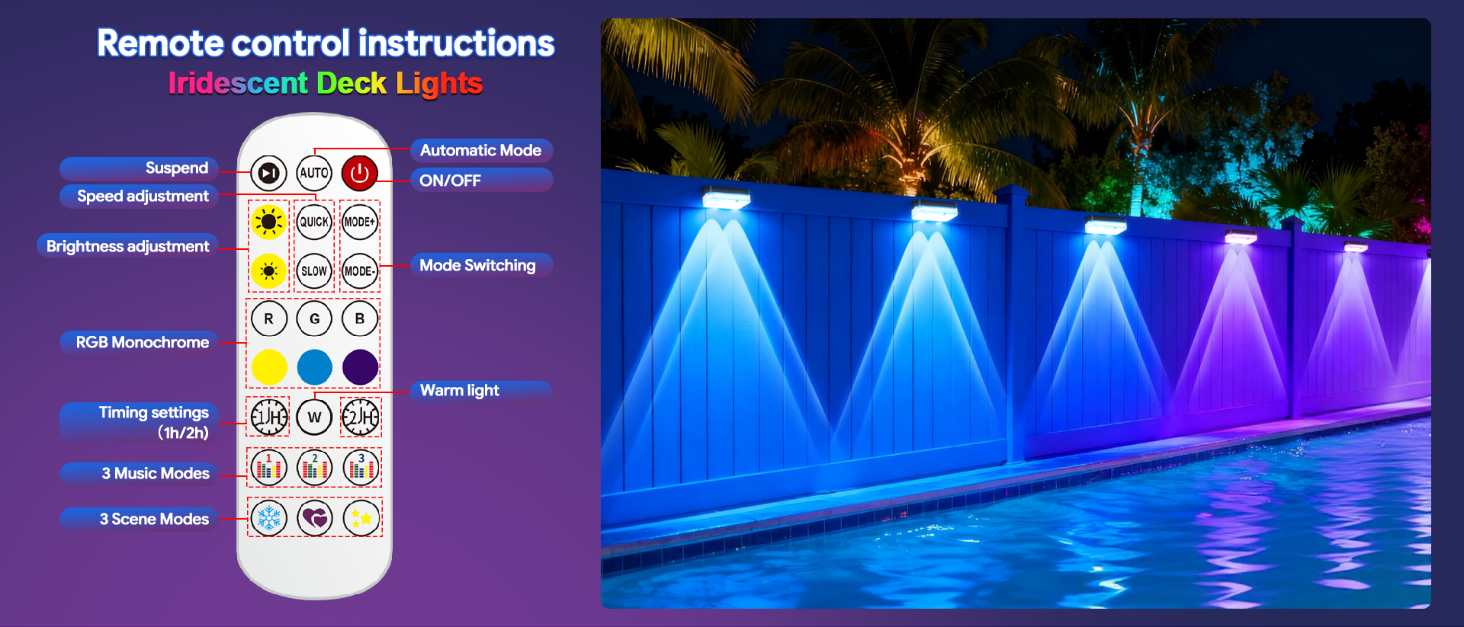 Fence lamp，Magic Fence Lamp，Bluetooth fence lamp，