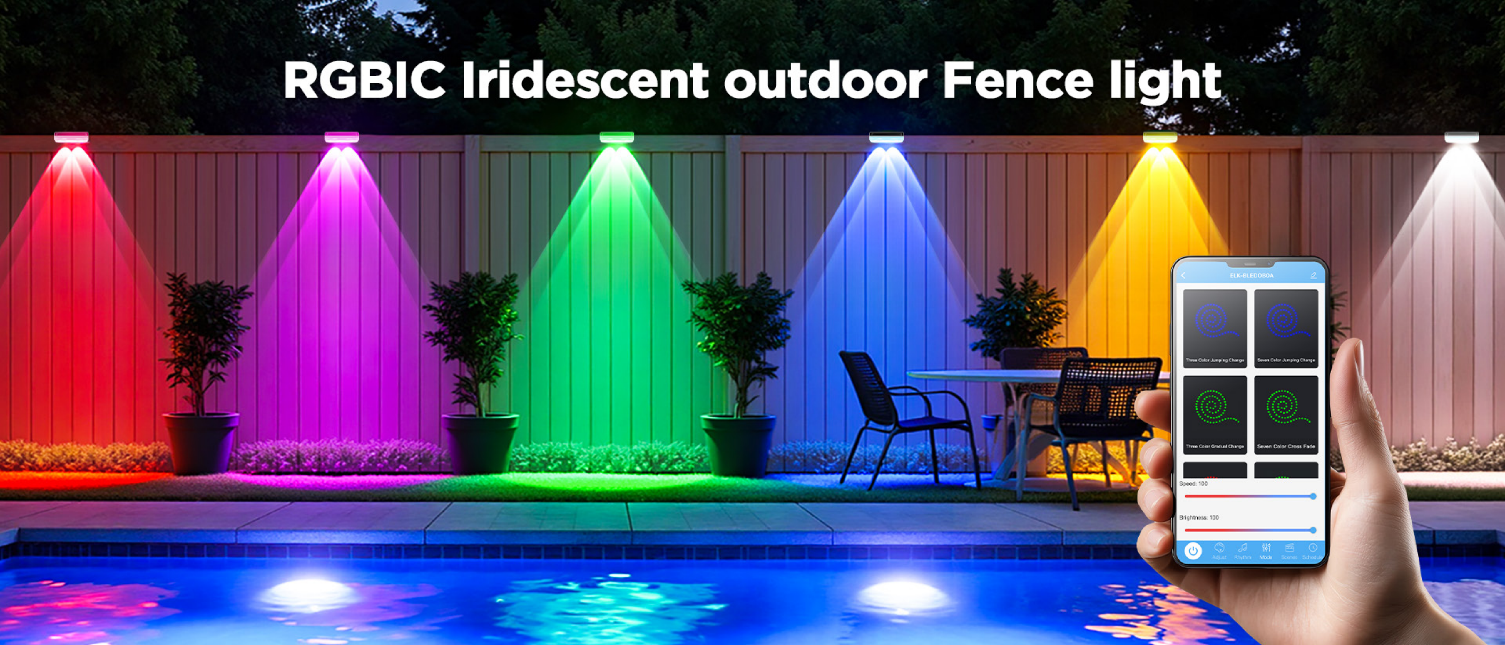 Fence lamp，Magic Fence Lamp，Bluetooth fence lamp，