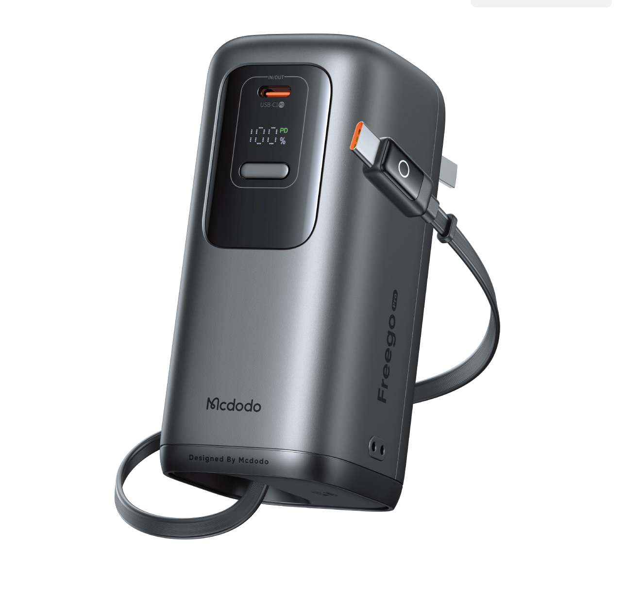 Charger，portable source，flexible wire，data line，Digital display，Three in one，mini，10000mAh，