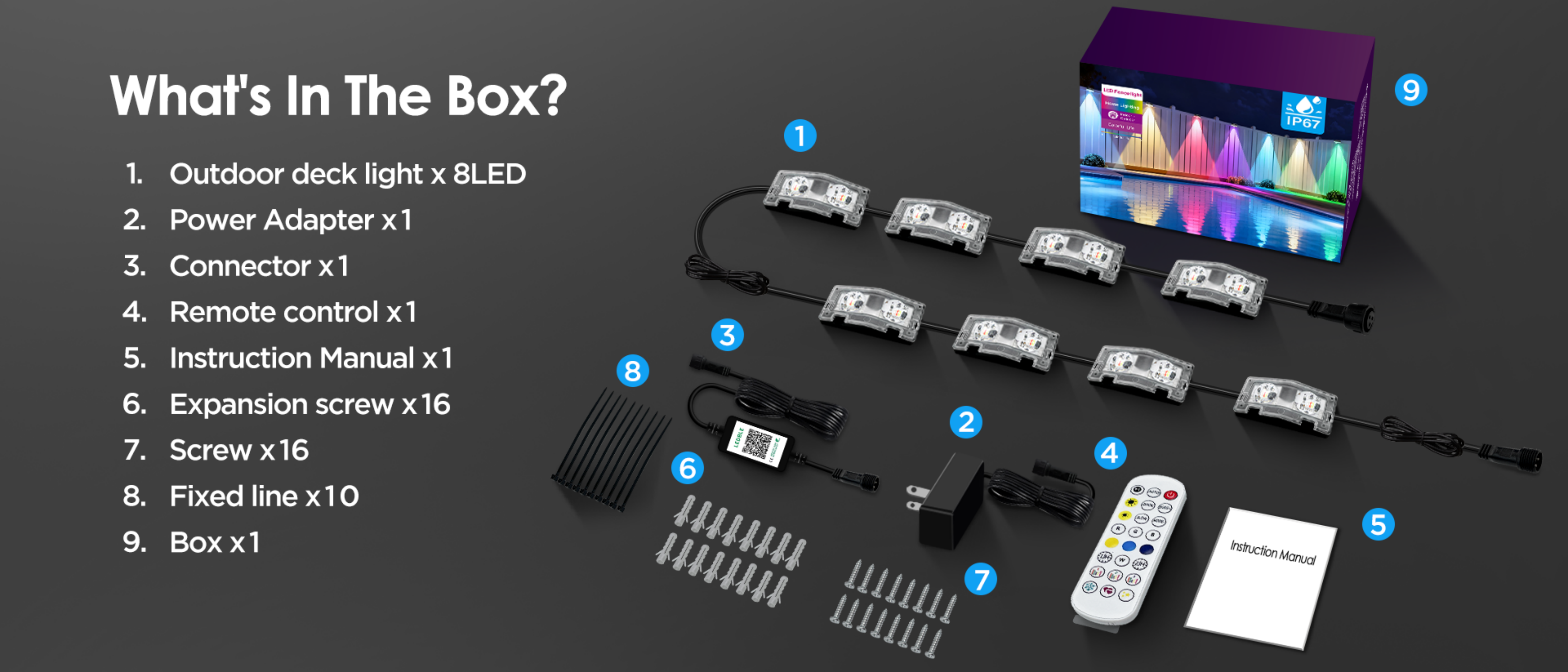 Fence lamp，Magic Fence Lamp，Bluetooth fence lamp，Graffiti Fence Lamp，