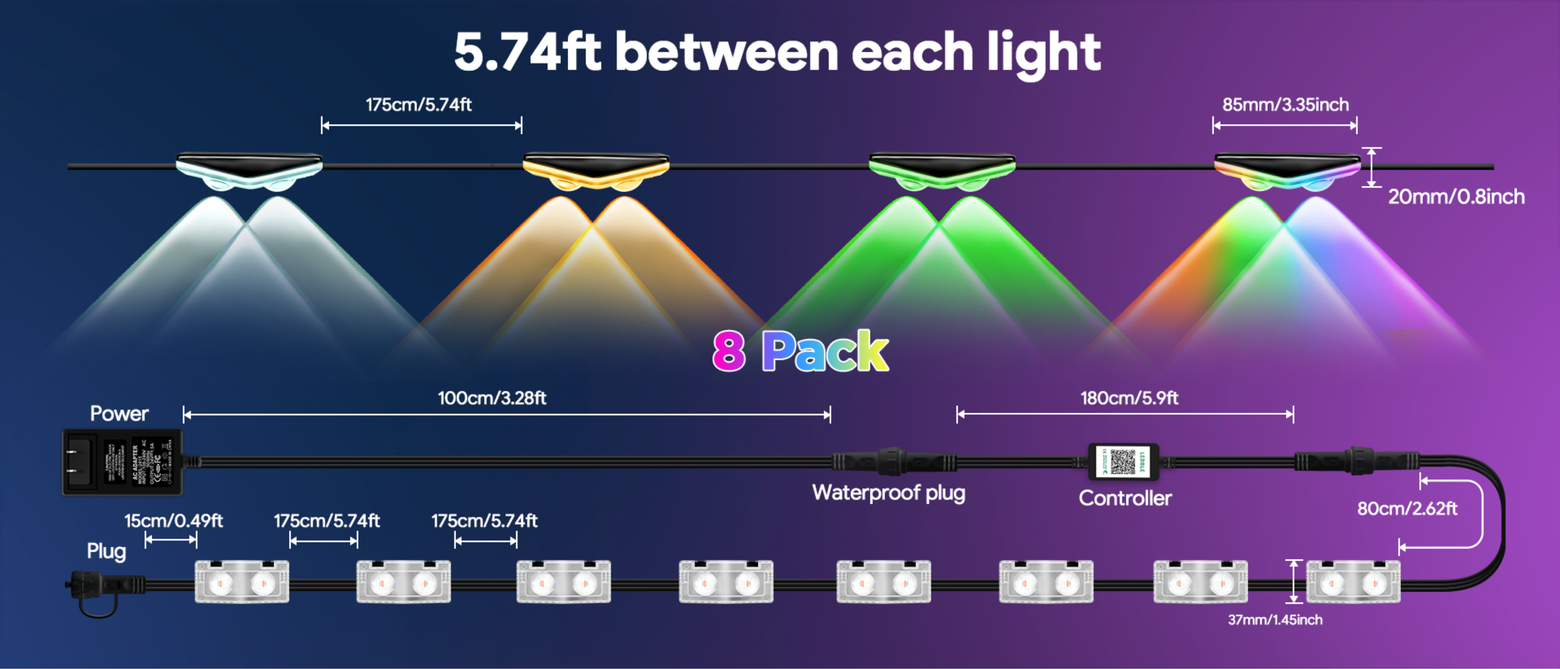 Fence lamp，Magic Fence Lamp，Bluetooth fence lamp，Graffiti Fence Lamp，