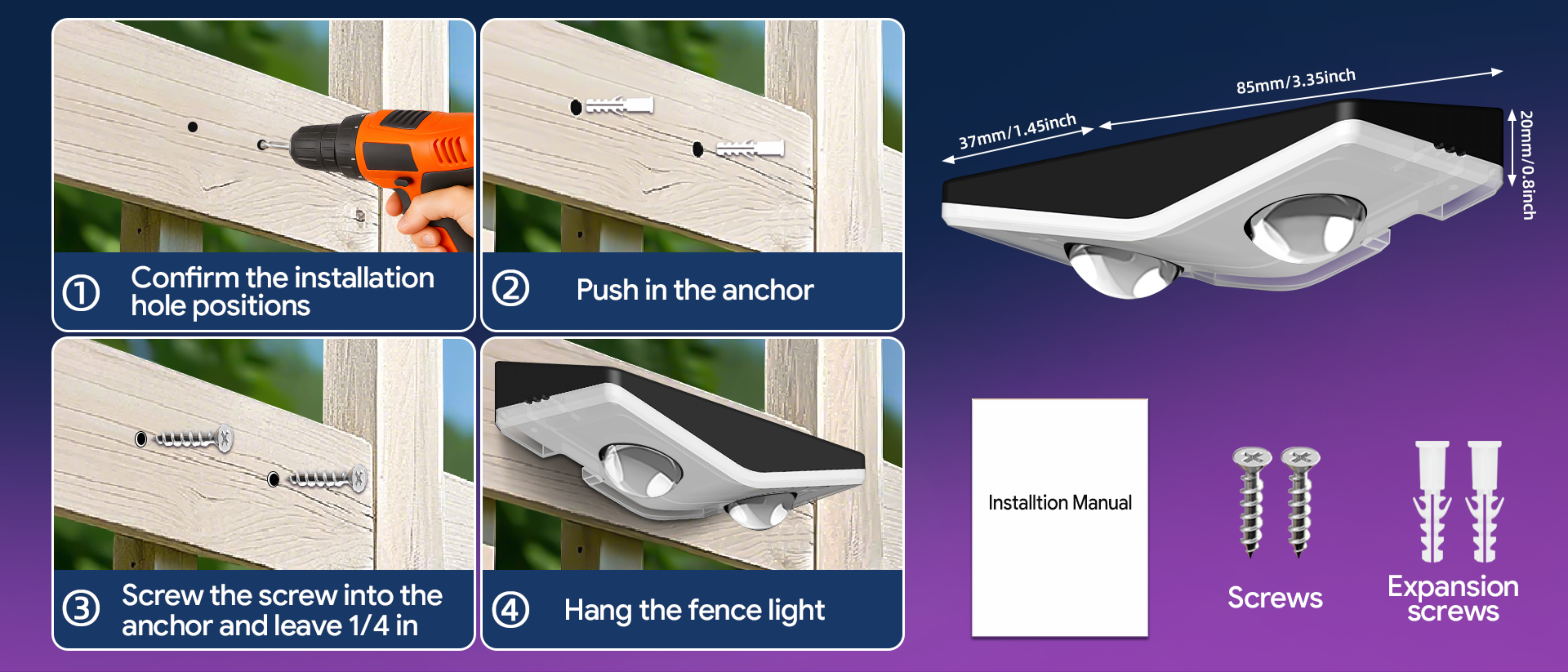 Fence lamp，Magic Fence Lamp，Bluetooth fence lamp，Graffiti Fence Lamp，