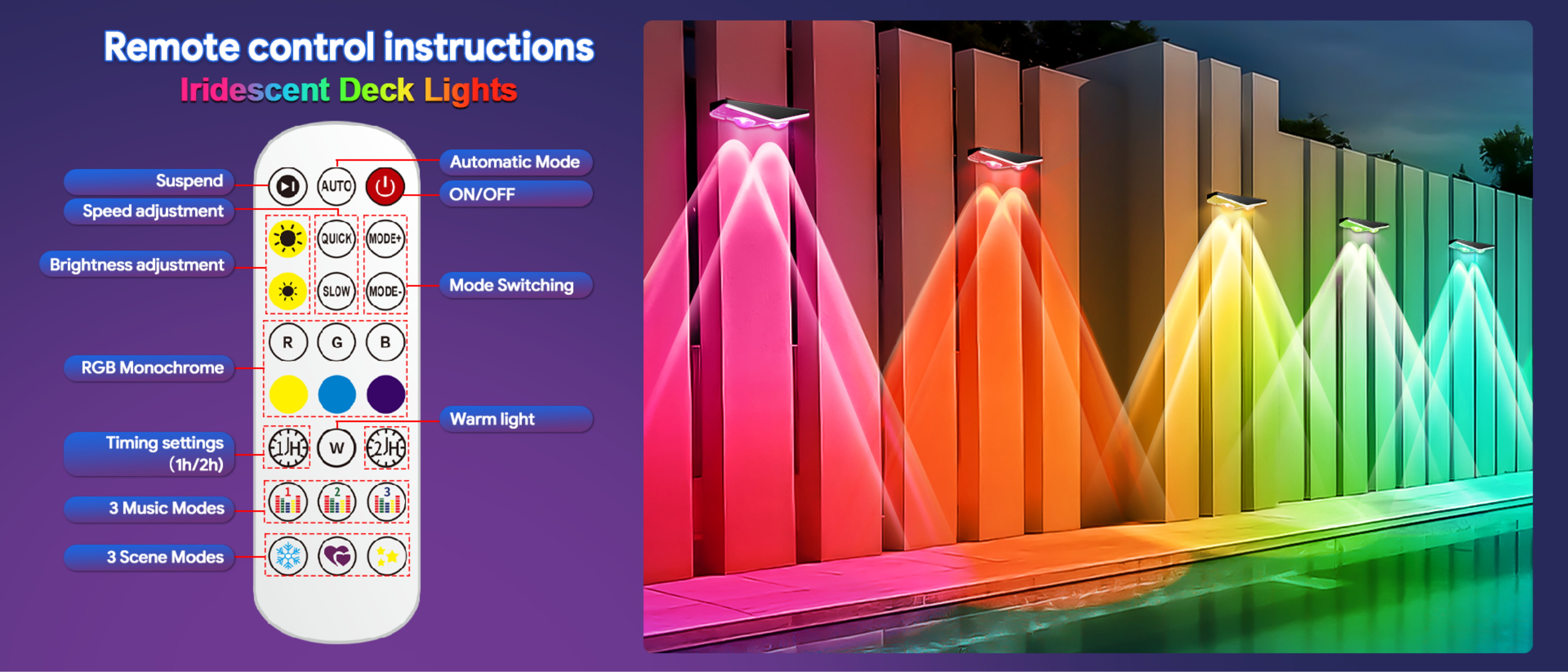 Fence lamp，Magic Fence Lamp，Bluetooth fence lamp，Graffiti Fence Lamp，