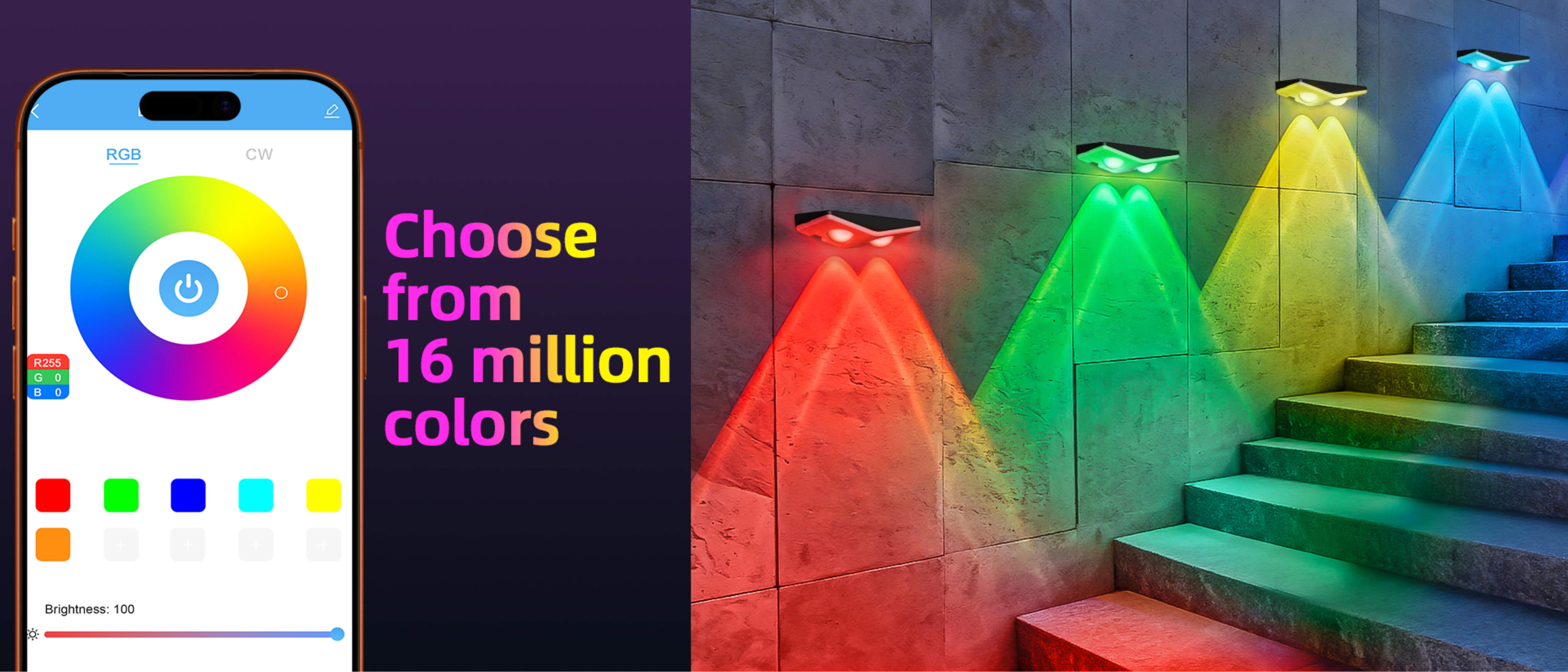 Fence lamp，Magic Fence Lamp，Bluetooth fence lamp，Graffiti Fence Lamp，