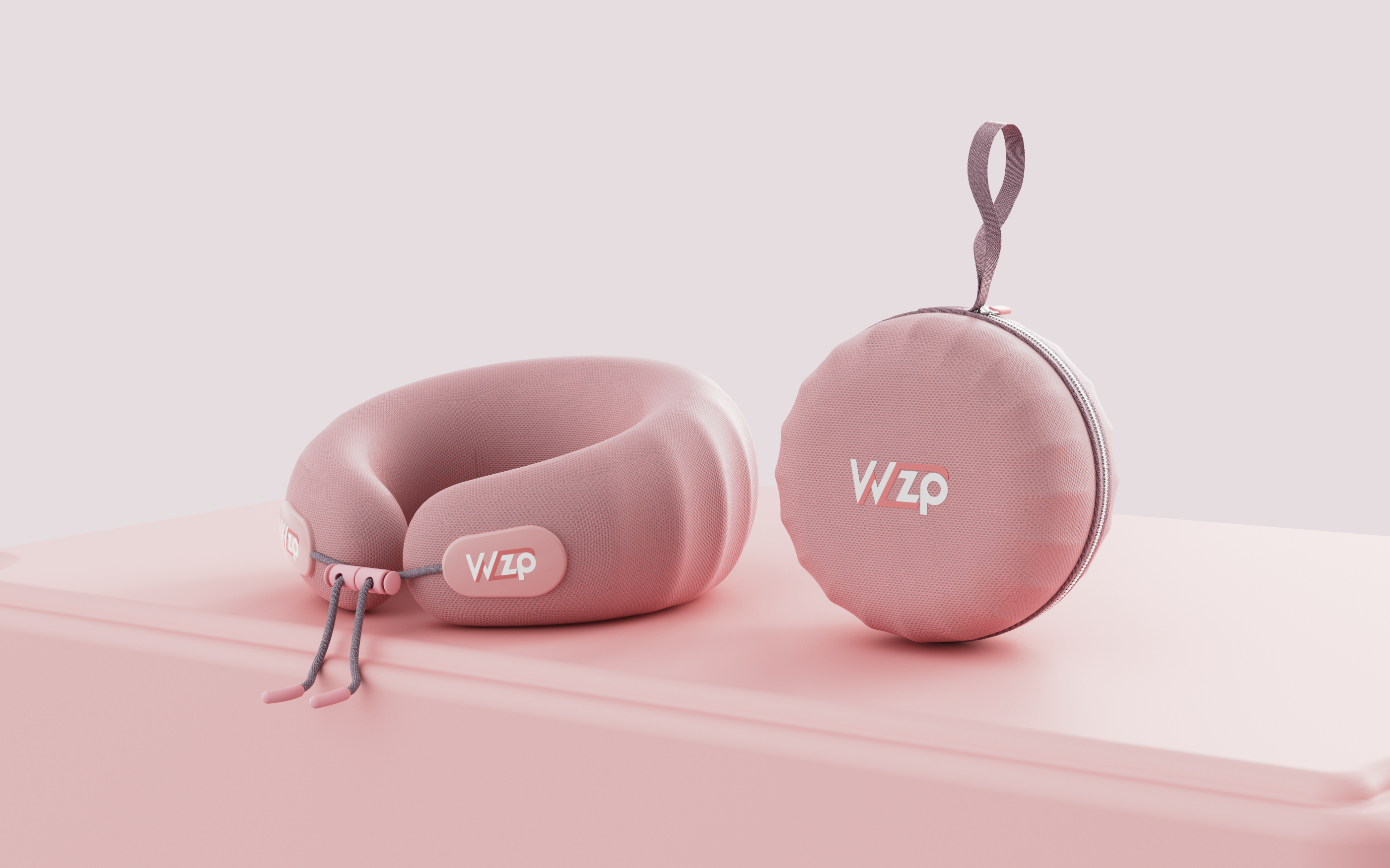 U-shaped pillow，Pillow Design，Bionics Design ，Dopamine color matching，pillow，Travel products，Horn pillow，Functional pillow，