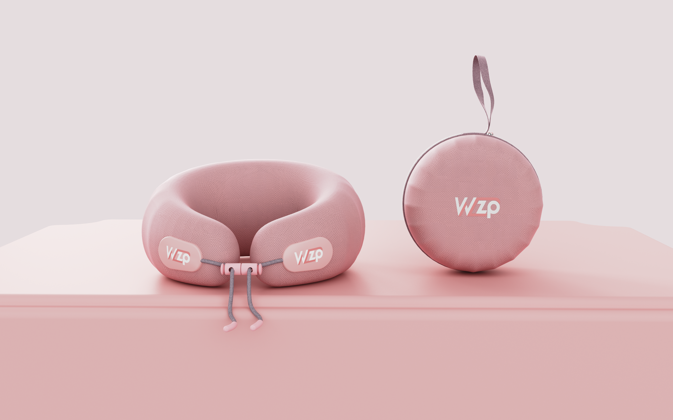 U-shaped pillow，Pillow Design，Bionics Design ，Dopamine color matching，pillow，Travel products，Horn pillow，Functional pillow，