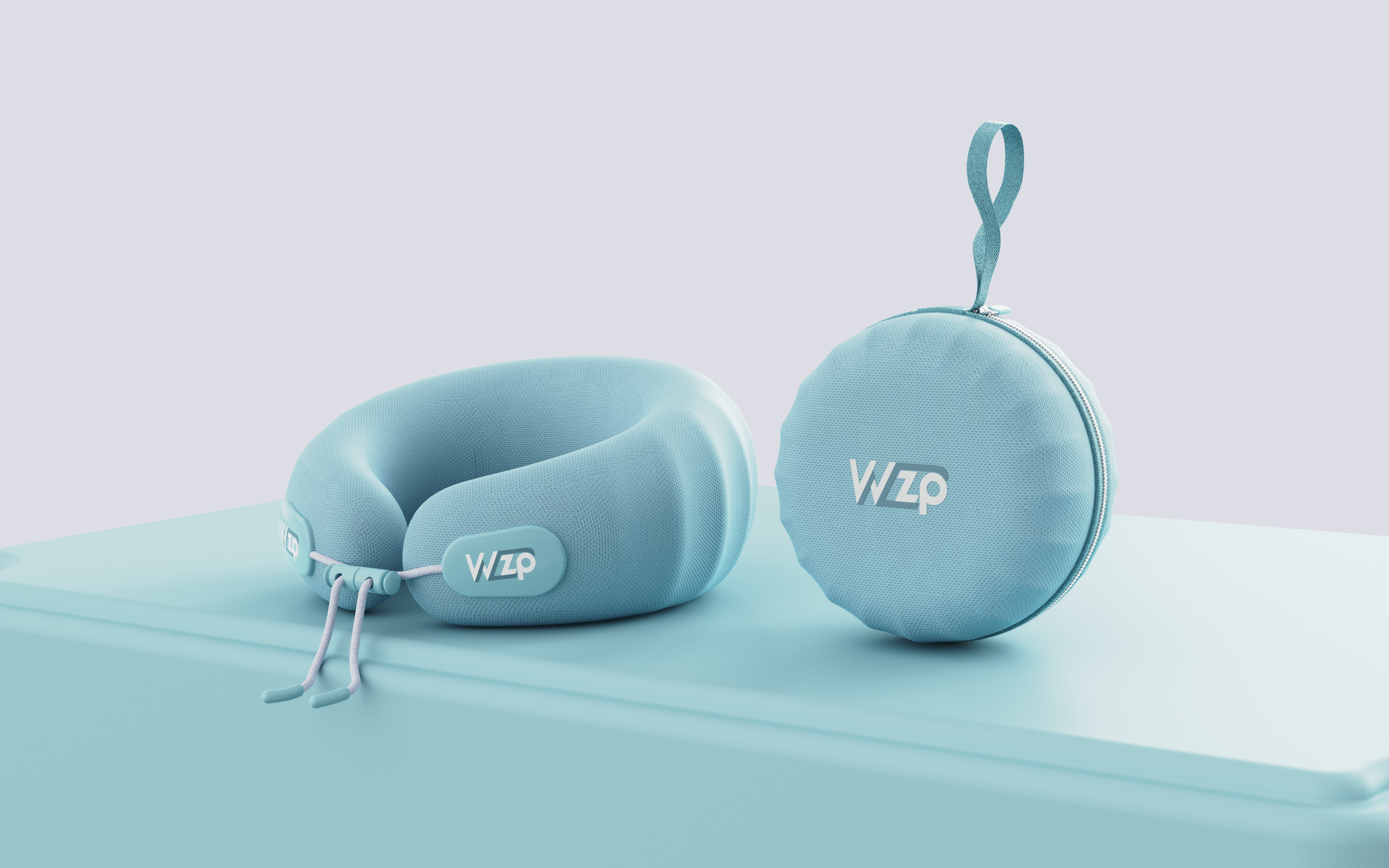 U-shaped pillow，Pillow Design，Bionics Design ，Dopamine color matching，pillow，Travel products，Horn pillow，Functional pillow，