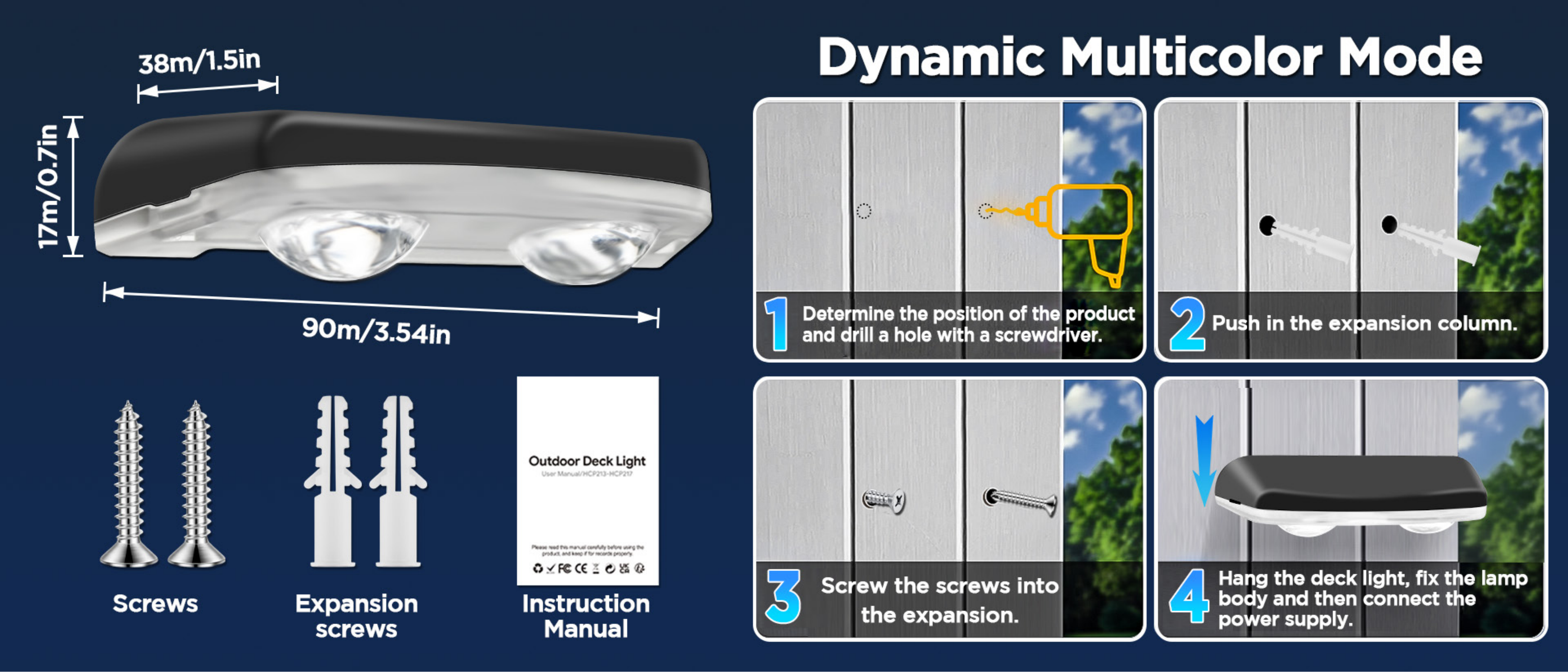 Fence lamp，Bluetooth Fence Light，Magic Fence Lamp，