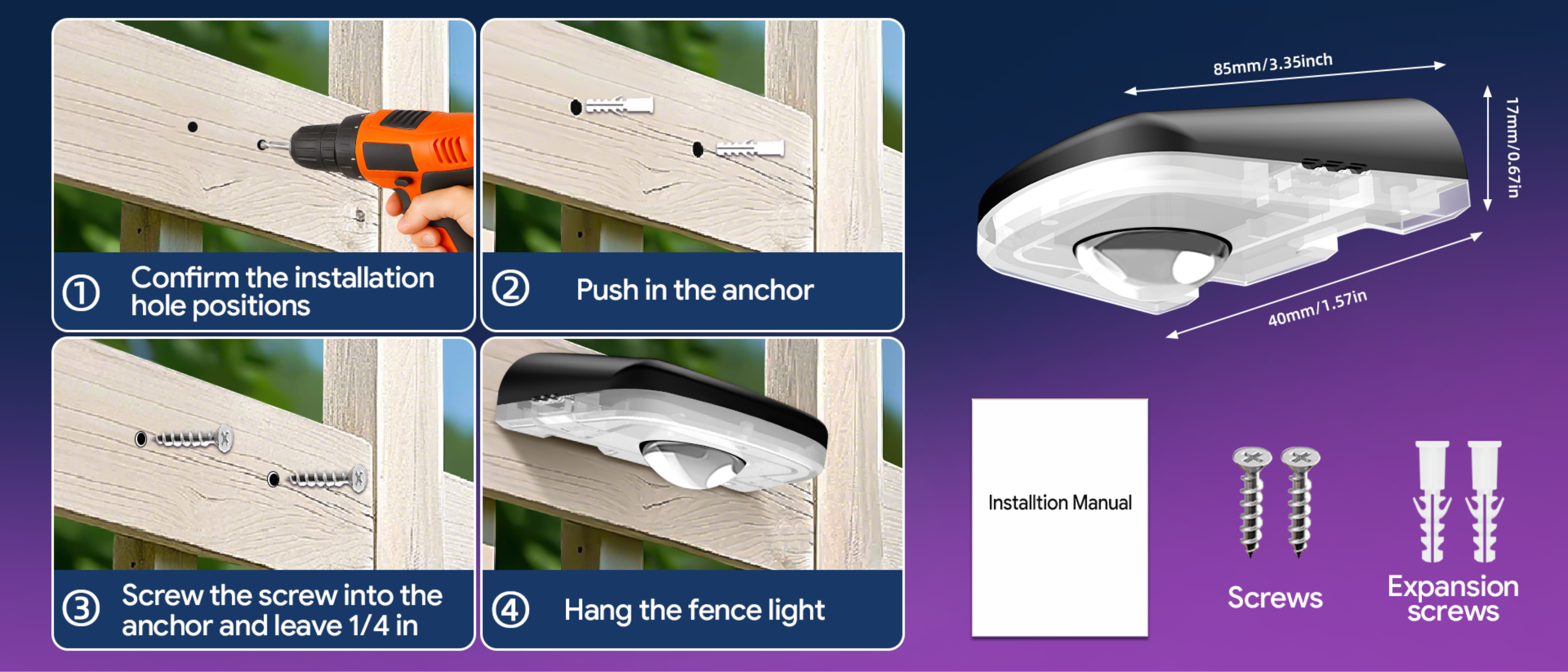 Fence lamp，Magic Fence Lamp，Bluetooth Fence Light，