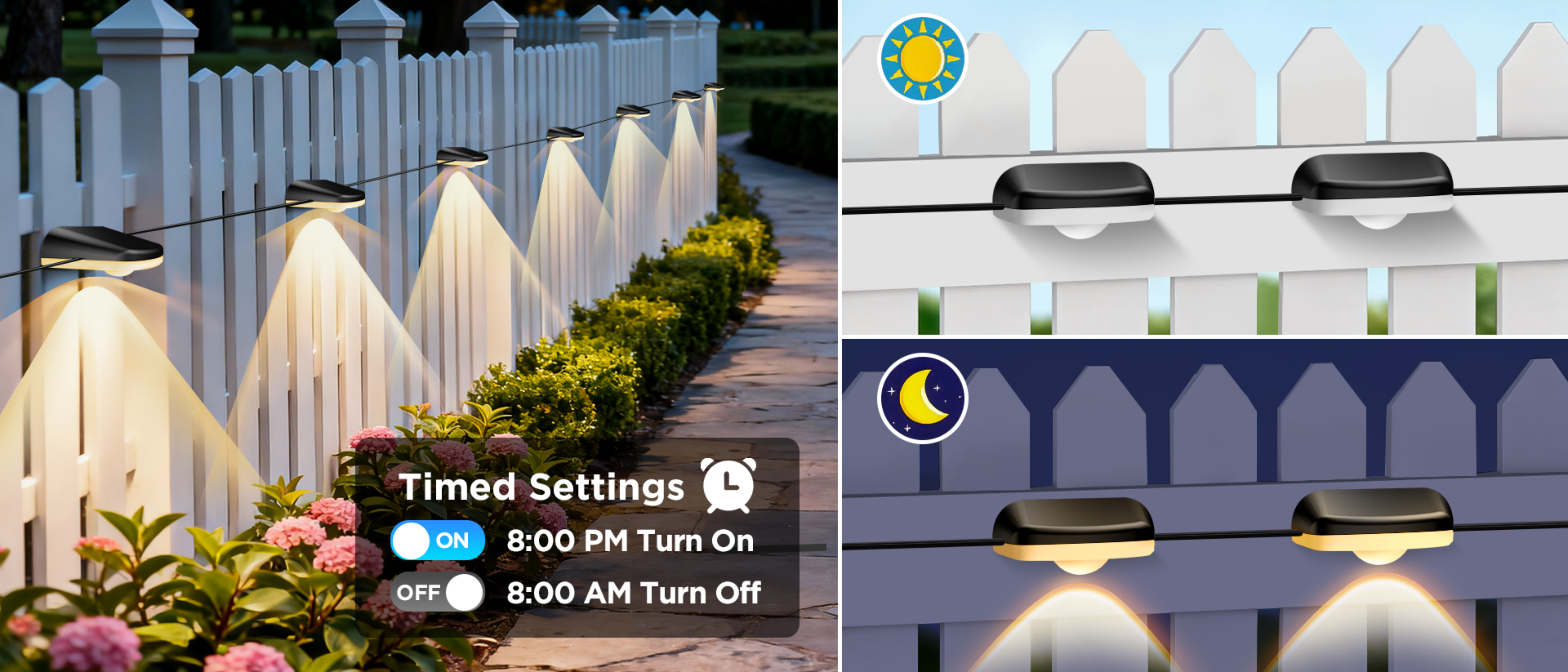 Fence lamp，Magic Fence Lamp，Bluetooth Fence Light，