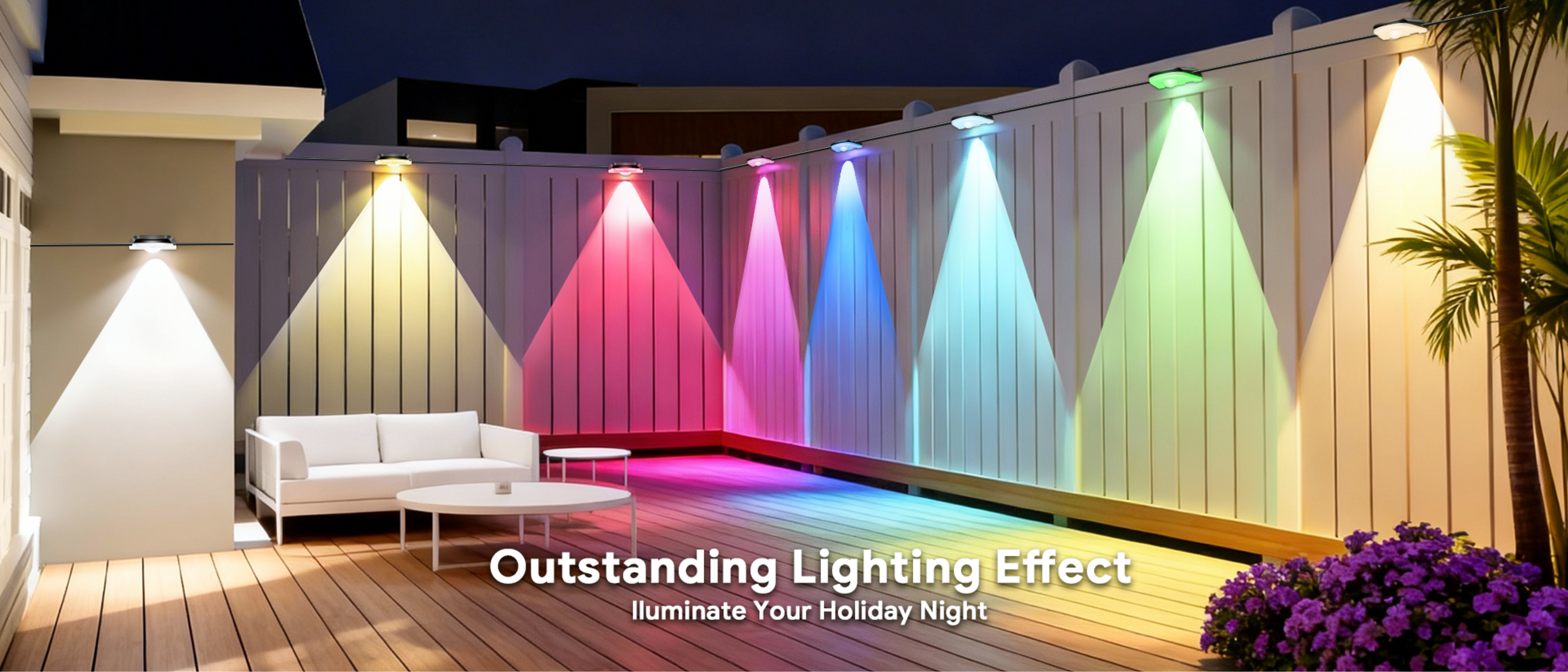 Fence lamp，Magic Fence Lamp，Bluetooth Fence Light，