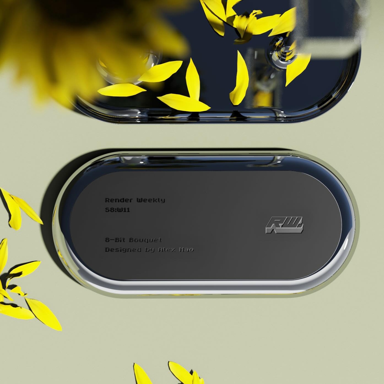 Pixel Vase，8-Bit Bouquet，Game Aesthetics，Block Grid，Modern design，