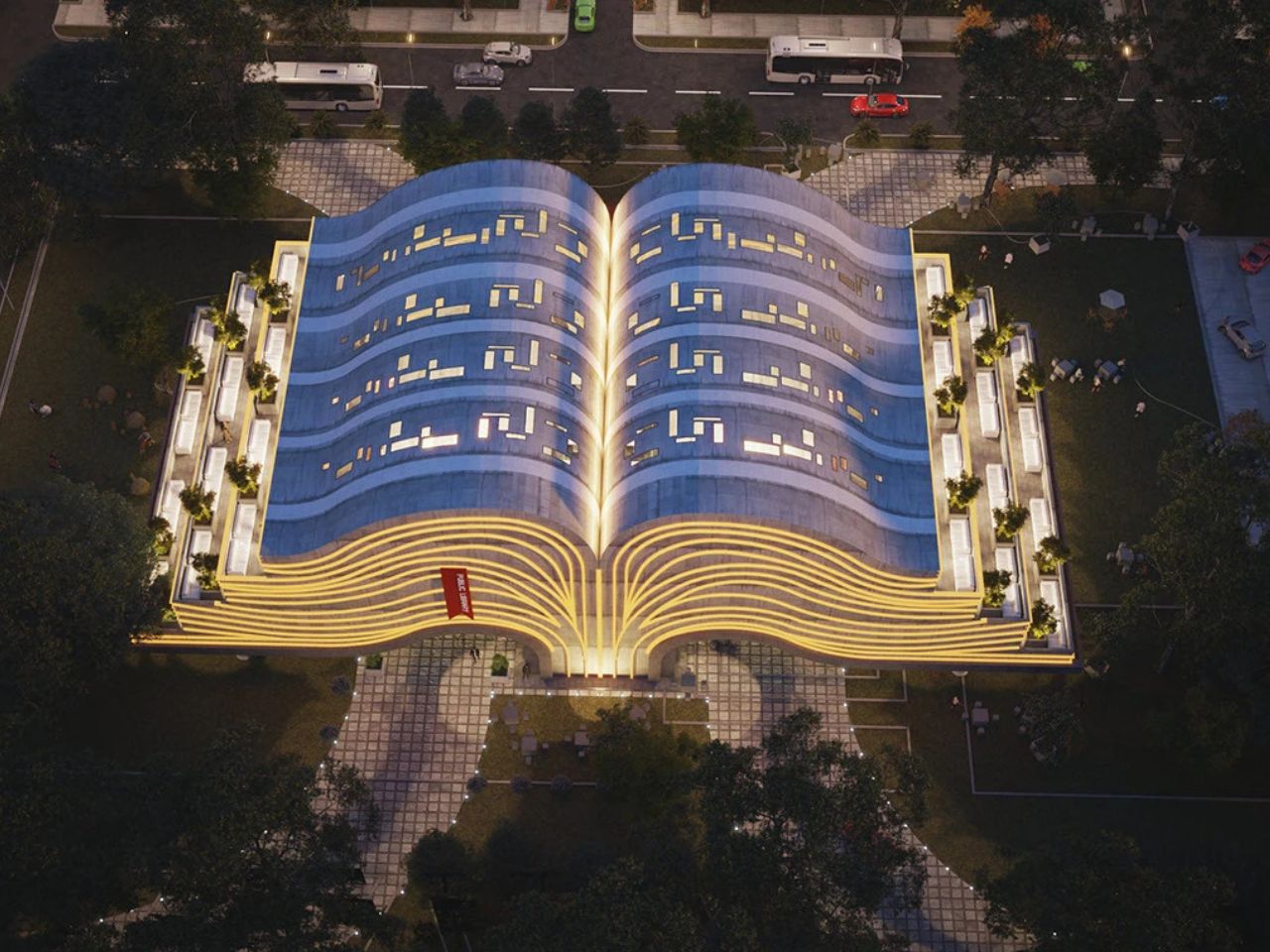 Public Library，Immersive Reading，light and shadow dome，Conceptual architecture，narrative reading，