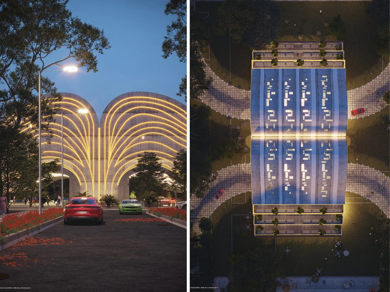 Public Library，Immersive Reading，light and shadow dome，Conceptual architecture，narrative reading，