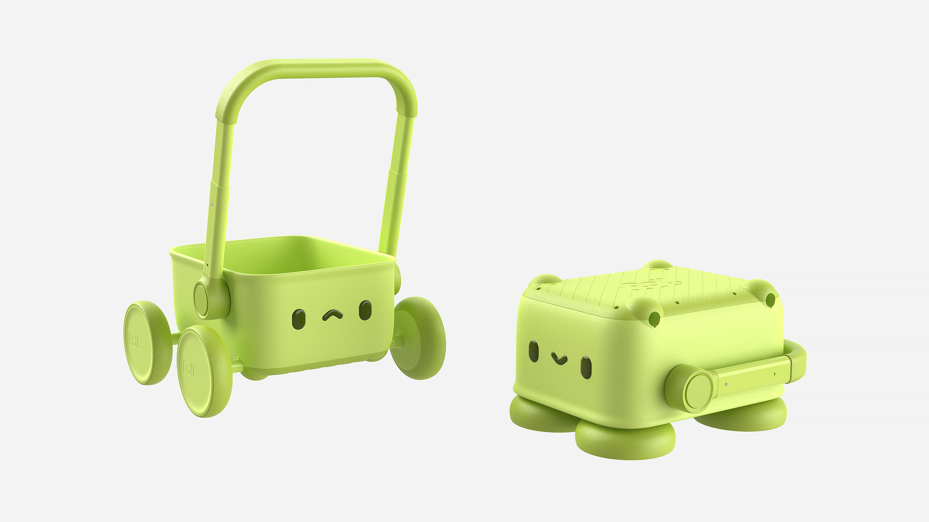 product design，Creative design，Structural design，Stroller design，Four-wheel trolley，