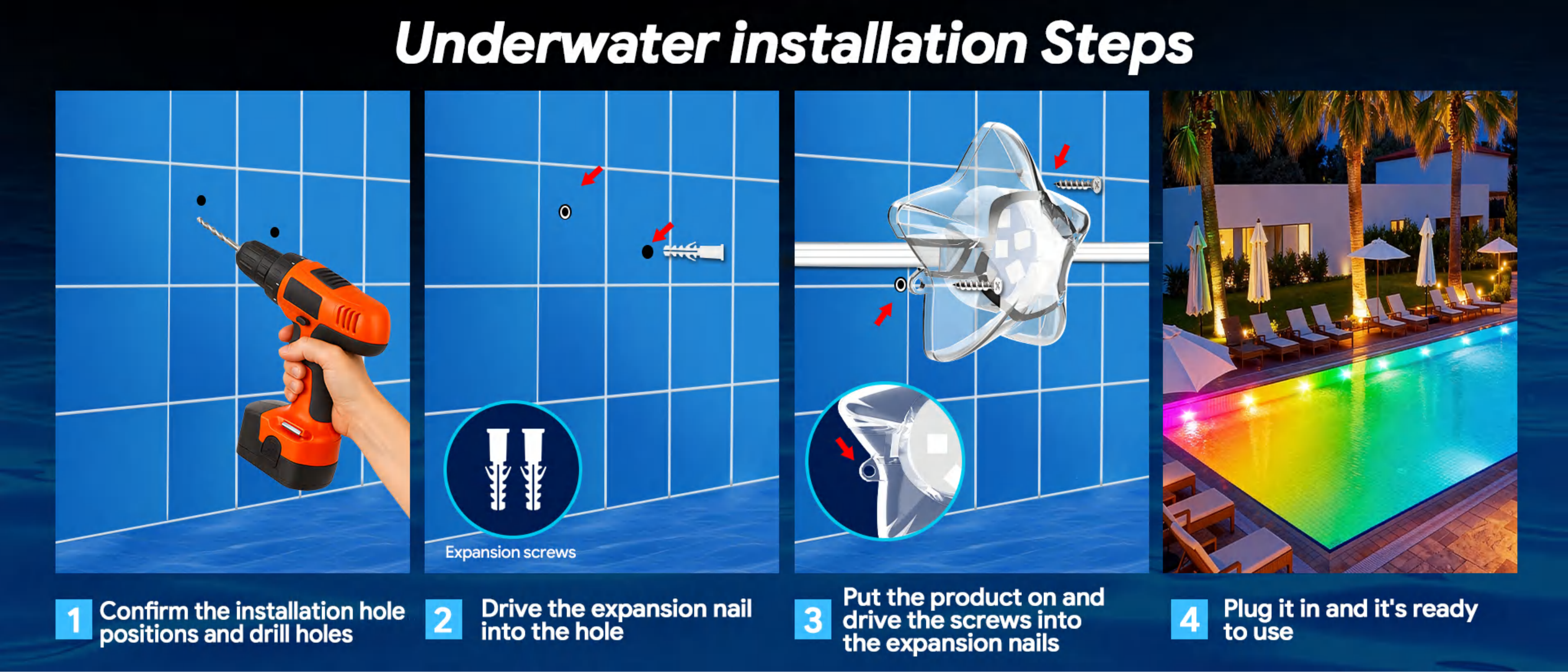 Swimming pool lamp，underwater lamp，Underwater Lights，