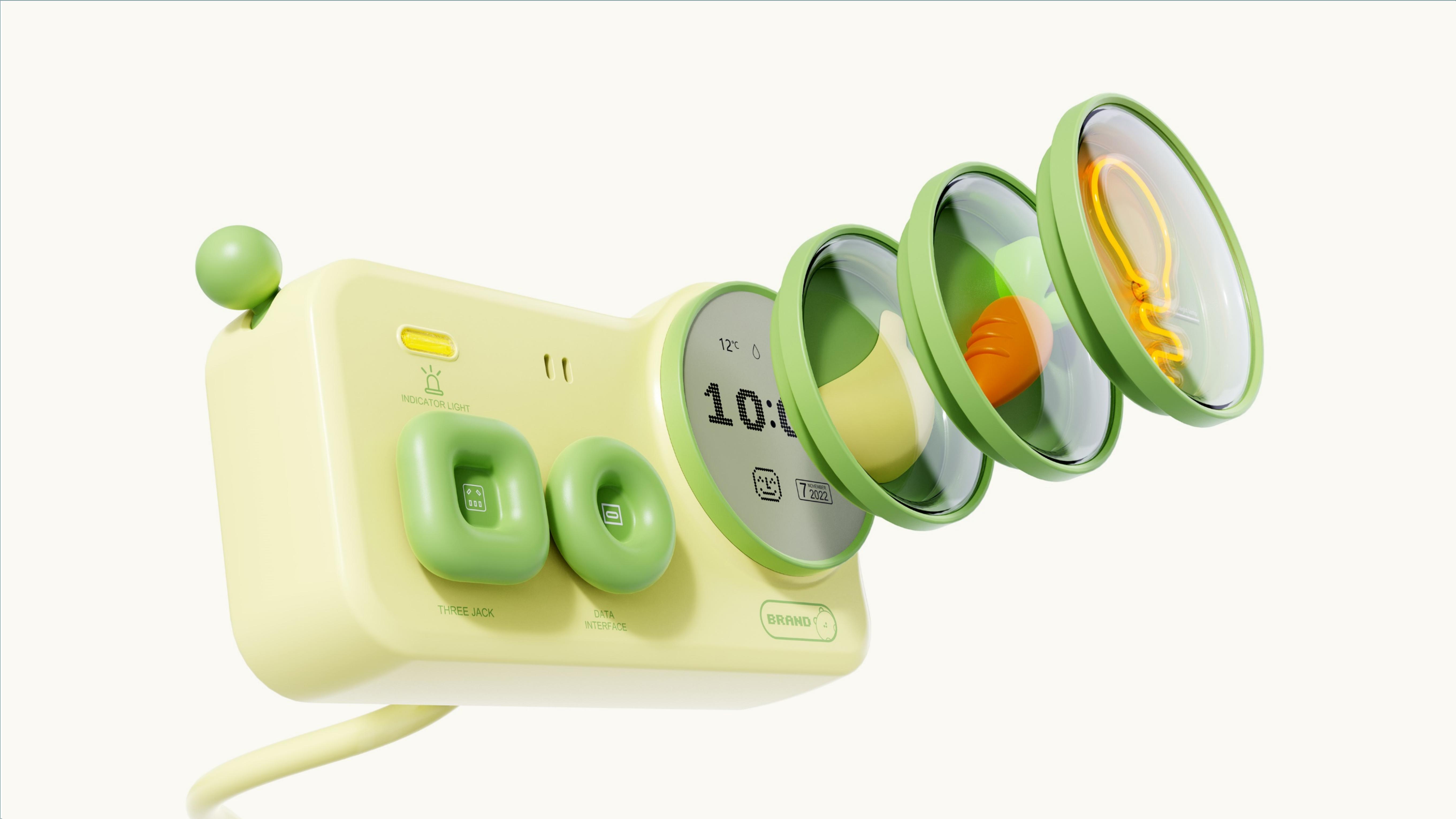 industrial design，product design，Appearance design，Children's product design，Product rendering，Row and insert，Children's plug-in，