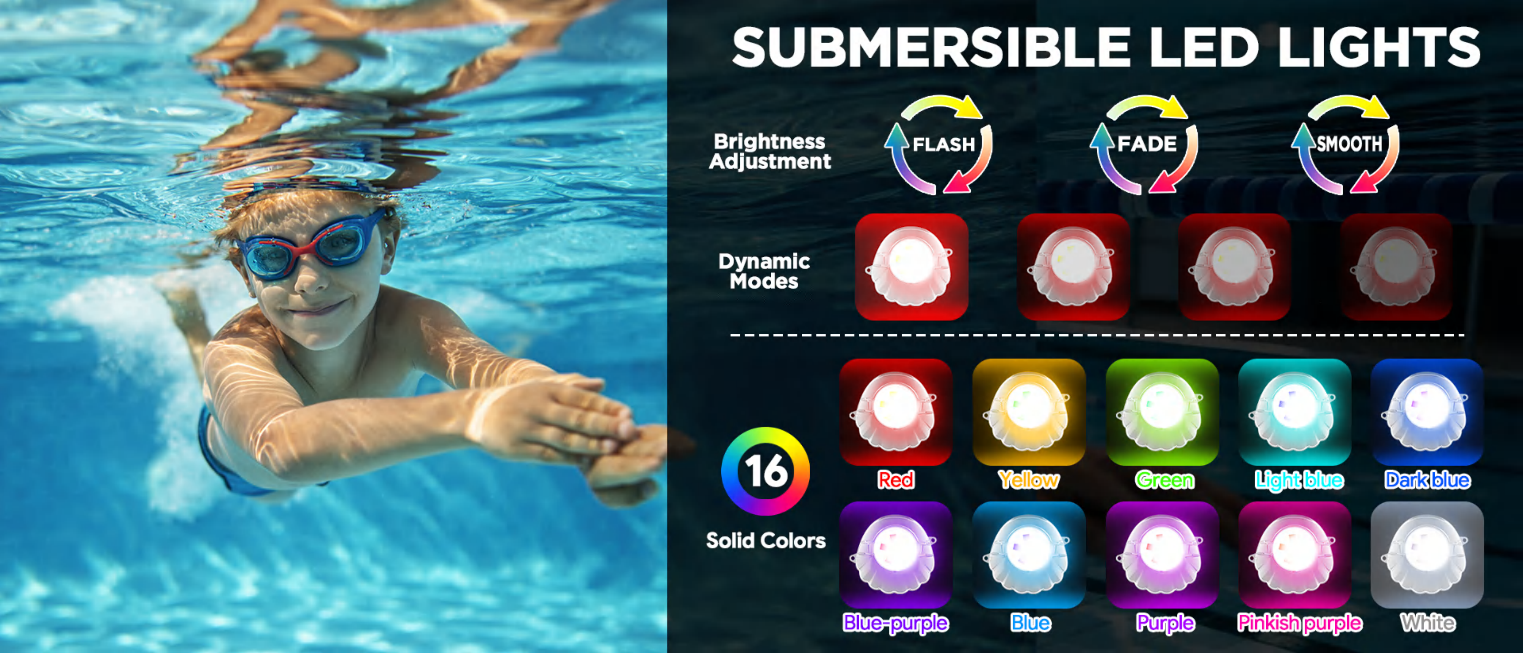 Swimming pool lamp，Bluetooth swimming pool lamp，underwater lamp，Underwater Lights，