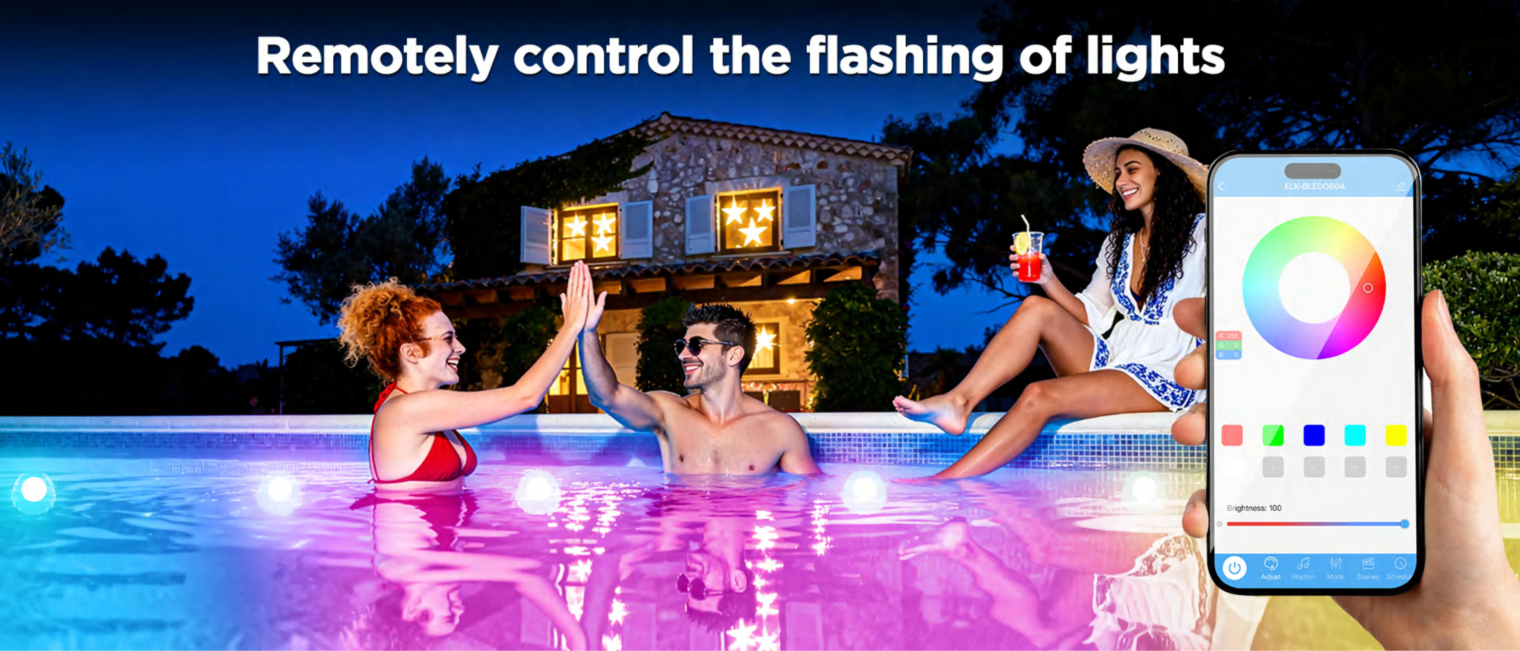 Swimming pool lamp，Bluetooth swimming pool lamp，underwater lamp，Underwater Lights，