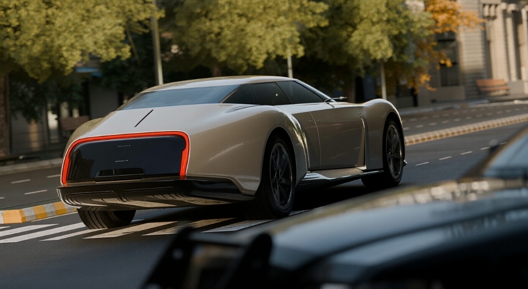 # Future Car Design# City Street Scenery# Luxury Running，