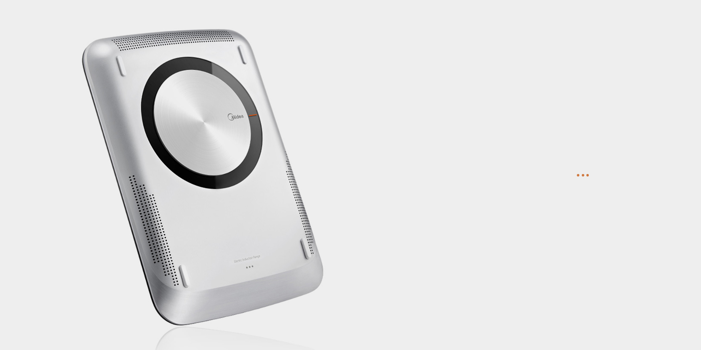 Electromagnetic furnace，product design，Black and white，