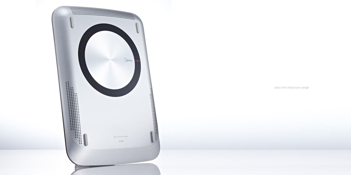 Electromagnetic furnace，product design，Black and white，