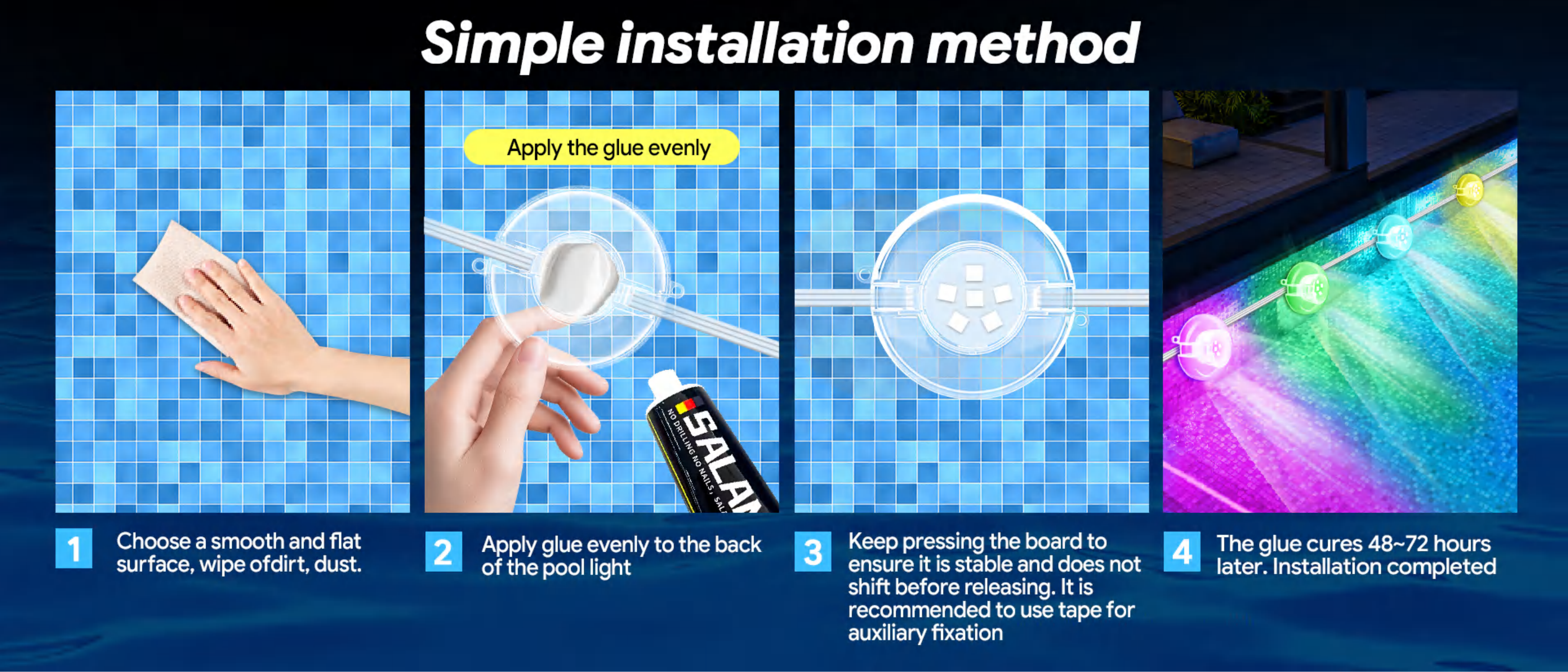 Swimming pool lamp，Underwater Lights，Bluetooth swimming pool lamp，