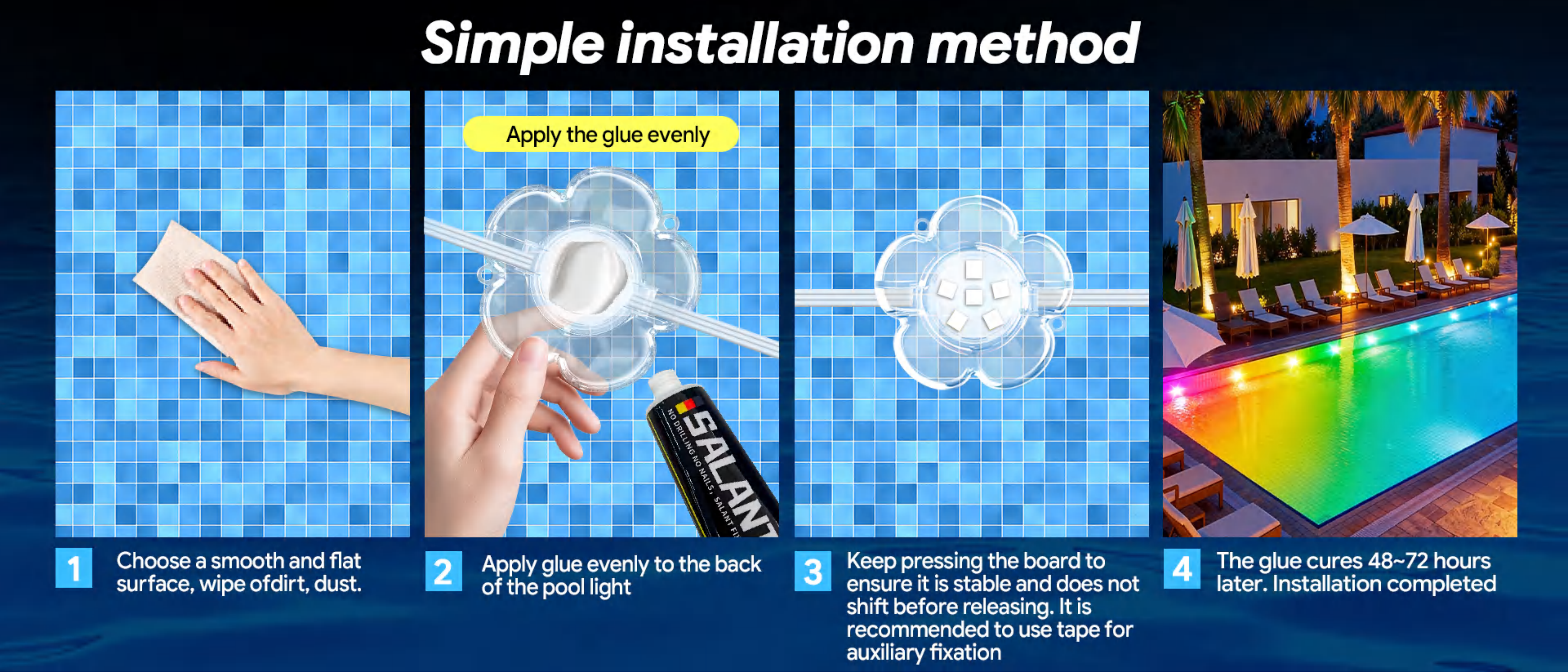 Swimming pool lamp，underwater lamp，Bluetooth swimming pool lamp，