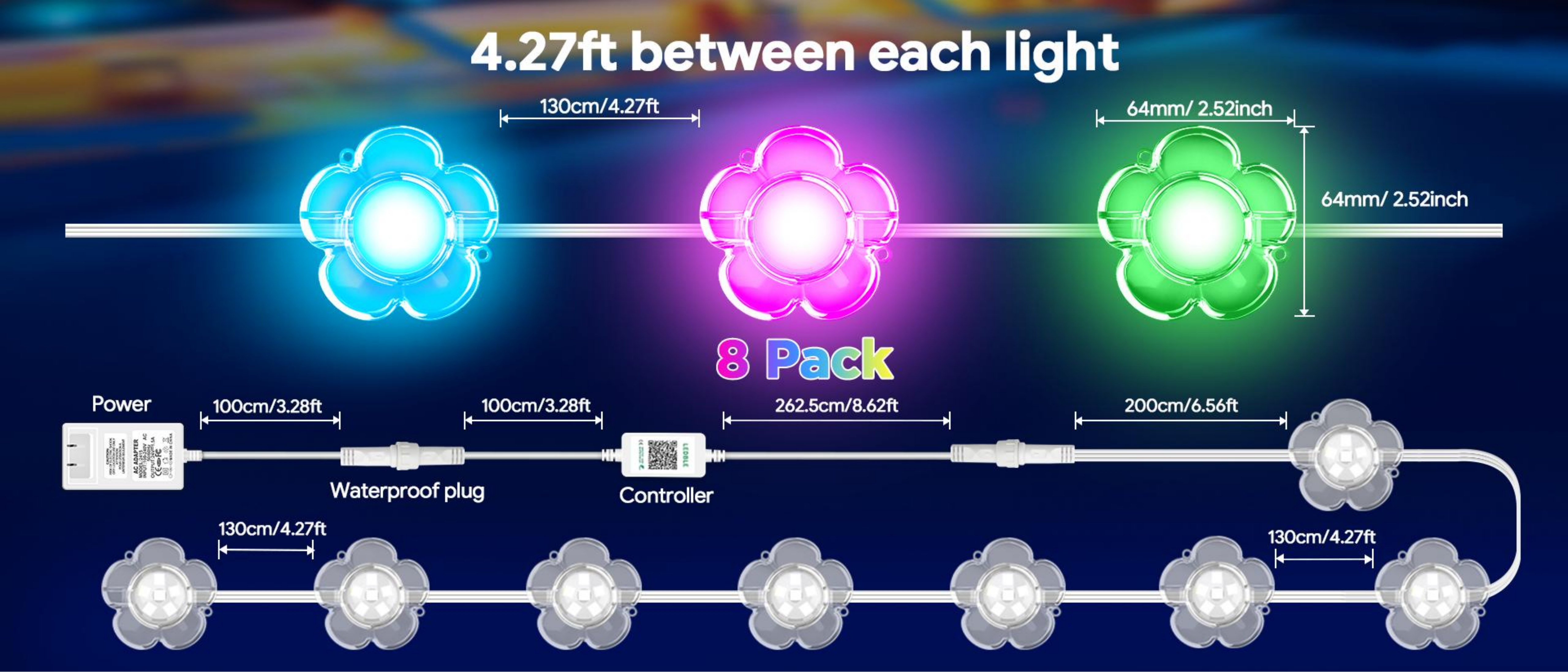 Swimming pool lamp，underwater lamp，Bluetooth swimming pool lamp，