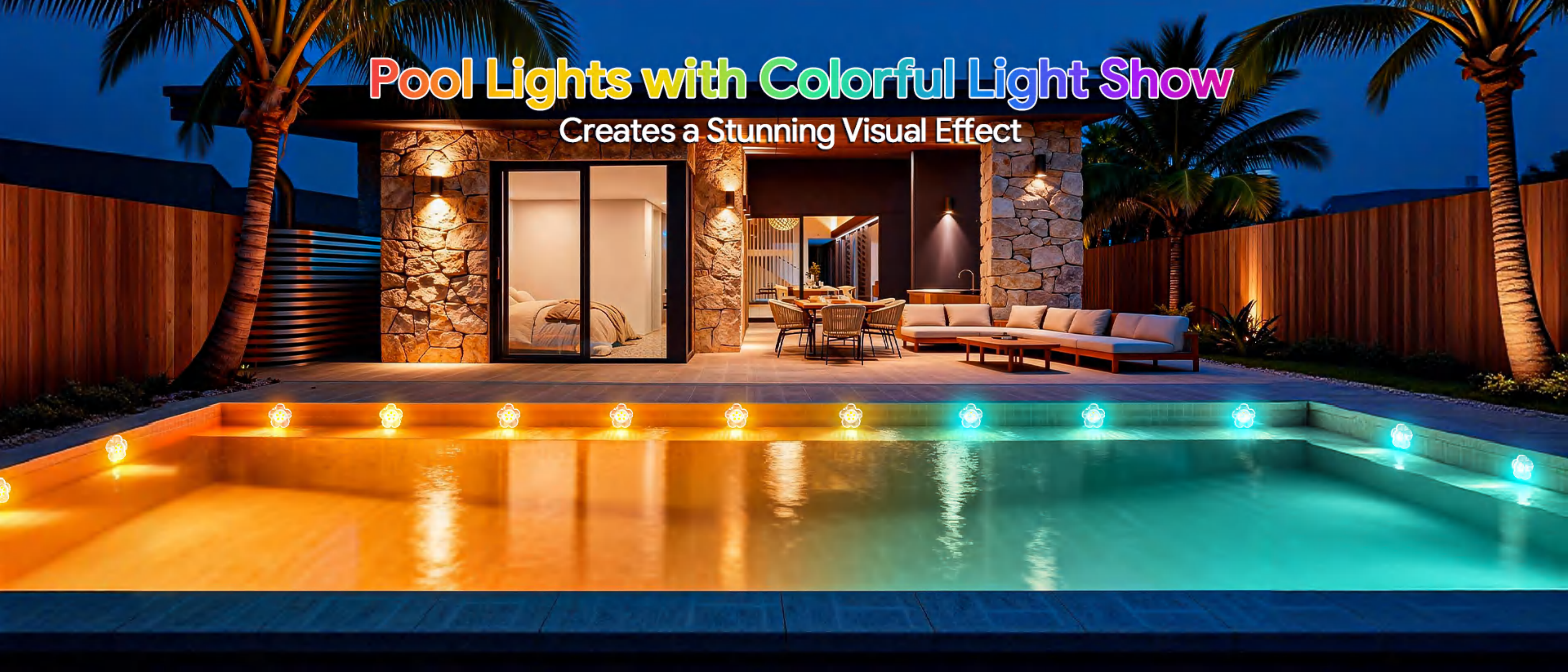 Swimming pool lamp，underwater lamp，Bluetooth swimming pool lamp，